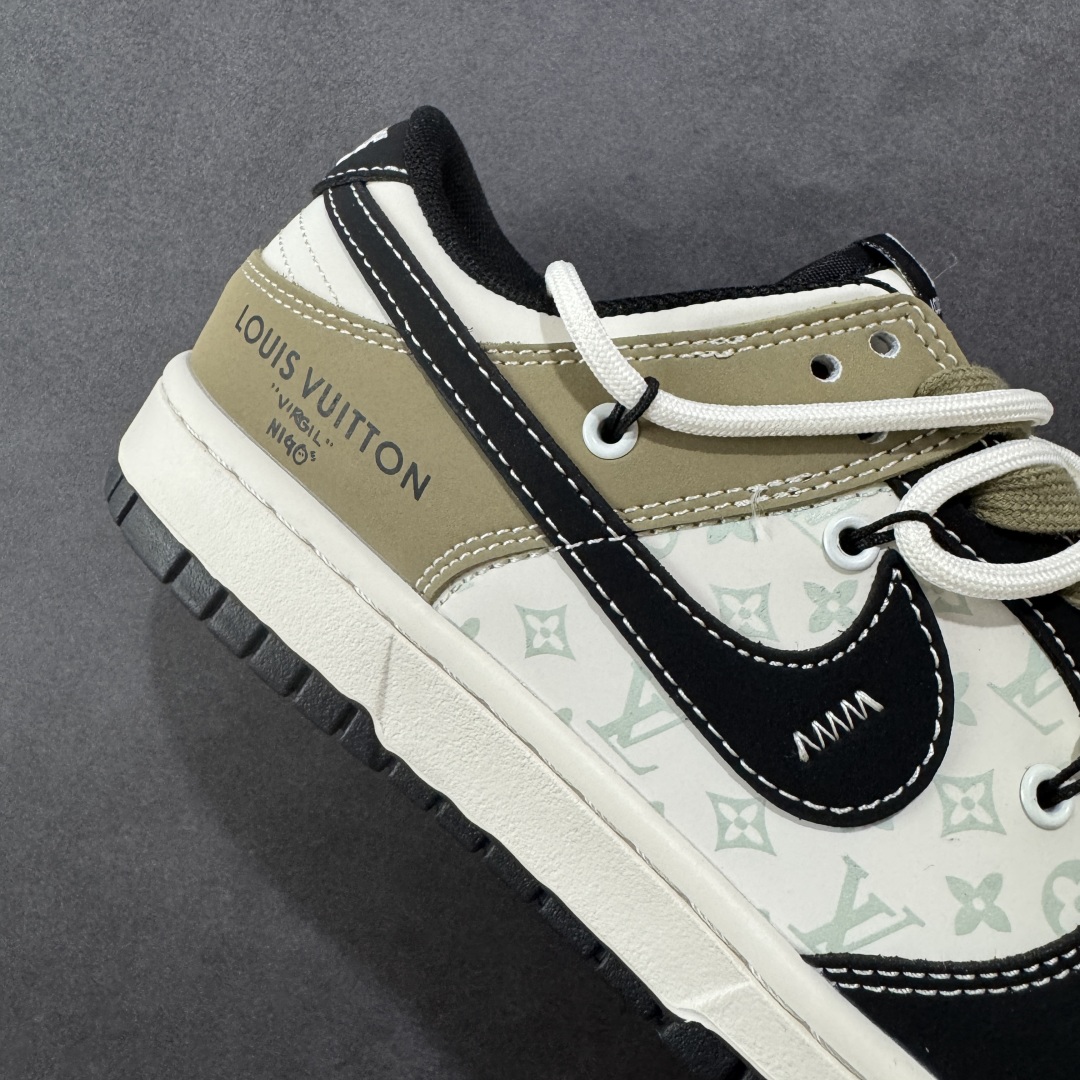 图片[6]-【定制版】Nike SB Dunk Low LV联名 黑棕抽绳 周年高端定制 低帮休闲板鞋 #定制鞋盒 大厂纯原品质出货 超高清洁度 皮料切割干净无任何毛边 细节完美 货号：YX5066-371 尺码：36 36.5 37.5 38 38.5 39 40 40.5 41 42 42.5 43 44 44.5 45-选品中心