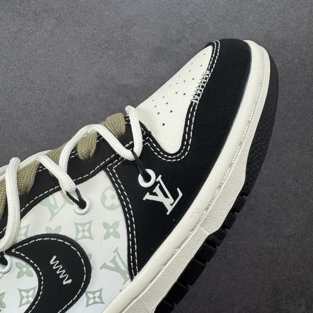 图片[5]-【定制版】Nike SB Dunk Low LV联名 黑棕抽绳 周年高端定制 低帮休闲板鞋 #定制鞋盒 大厂纯原品质出货 超高清洁度 皮料切割干净无任何毛边 细节完美 货号：YX5066-371 尺码：36 36.5 37.5 38 38.5 39 40 40.5 41 42 42.5 43 44 44.5 45-选品中心