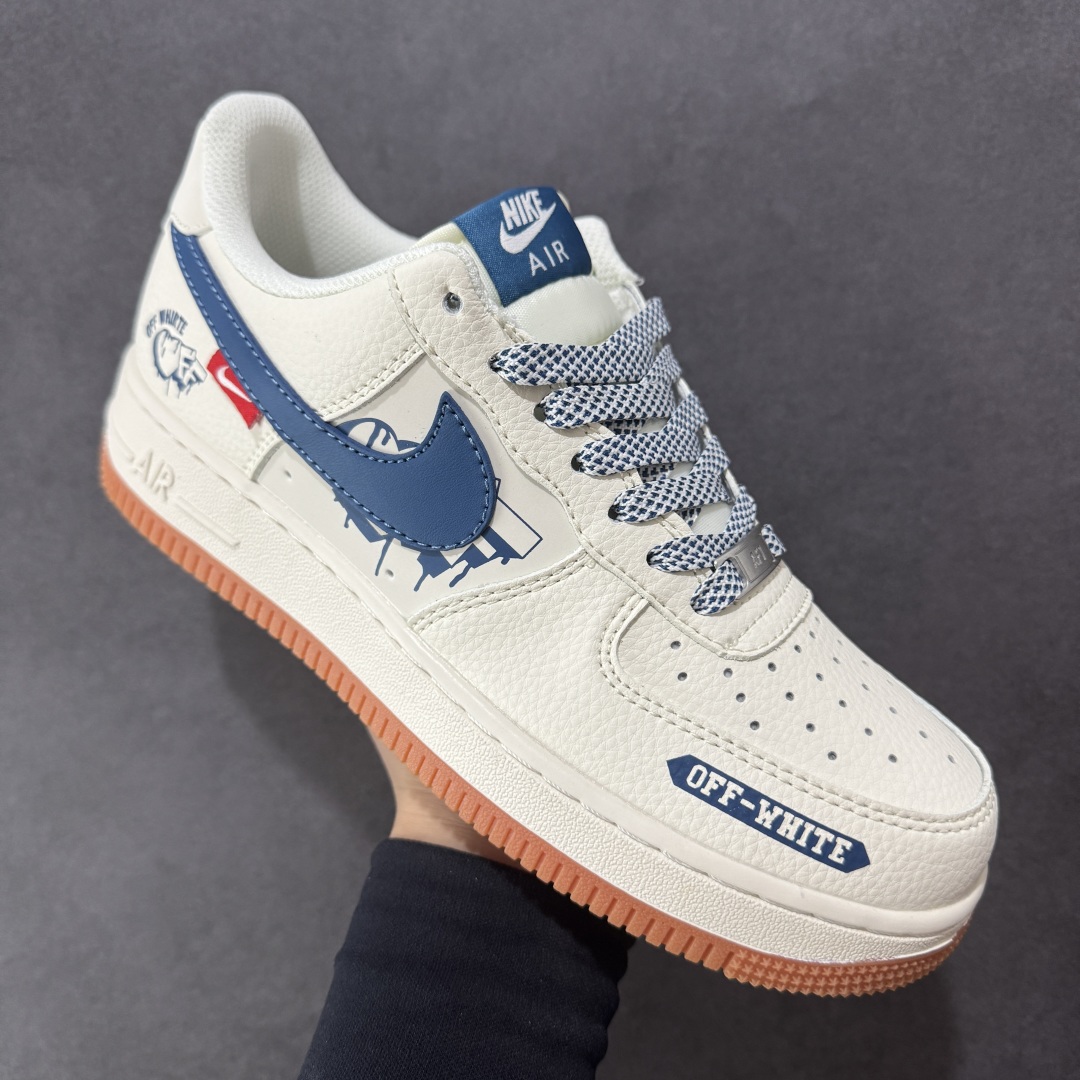 图片[3]-【定制版】Nike Air Force 1‘07 Low 联名 爱心米蓝生胶 空军一号低帮休闲板鞋  #原楦头原纸板 原装鞋盒 原厂鞋底 超高清洁度 细节完美  货号：QW5836-001 尺码：36 36.5 37.5 38 38.5 39 40 40.5 41 42 42.5 43 44 44.5 45-选品中心