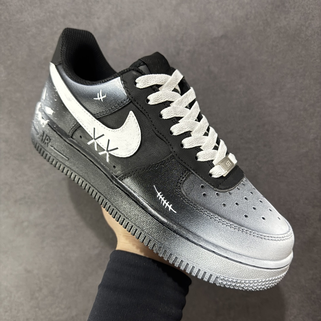 图片[3]-【定制版】Nike Air Force 1 Low 07 渐变白黑 原楦头原纸板 打造纯正低帮空军版型 专注外贸渠道 全掌内置蜂窝气垫 原盒配件 原厂中底钢印、拉帮完美 货号：CW2288 018 尺码：36 36.5 37.5 38 38.5 39 40 40.5 41 42 42.5 43 44 44.5 45-选品中心
