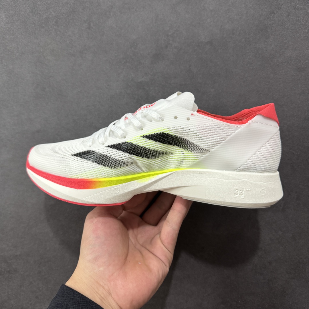 图片[2]-【公司级】Adidas Adizero Takumi Sen 10 M耐磨减震专业跑步鞋 男款 北京马拉松40周年限定。冲向目标，一路向前，不断挑战和突破自我。无论是平时训练还是马拉松，让这款adidas跑步鞋伴你畅快开跑。兼具舒适性和结构感，搭载Lightstrike科技，为步伐注入活力。 货号：IH5712 尺码：36 36.5 37.5 38 38.5 39 40 40.5 41 42 42.5 43 44 45-选品中心