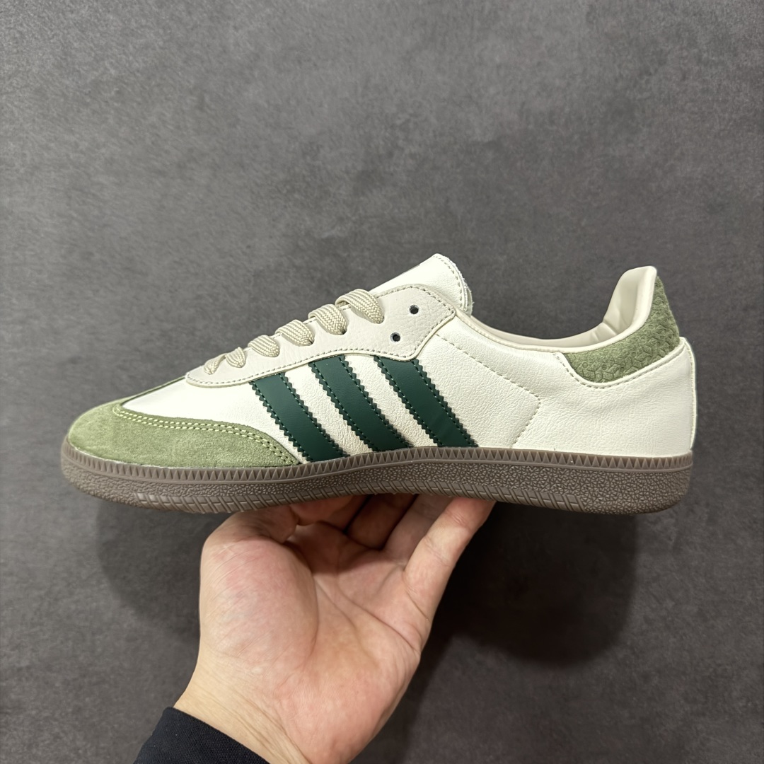 图片[2]-【定制版】adidas originals Samba OG x GUCCI 绿白 桑巴舞系列复古经典轻便板鞋 此款以简约大方的造型设计 给人以随性休闲的时尚格调 穿着舒适轻便，运动灵活自如 满足日常个性穿搭 货号：GJ75804 尺码：36 36.5 37 38 38.5 39 40 40.5 41 42 42.5 43 44 44.5 45-选品中心