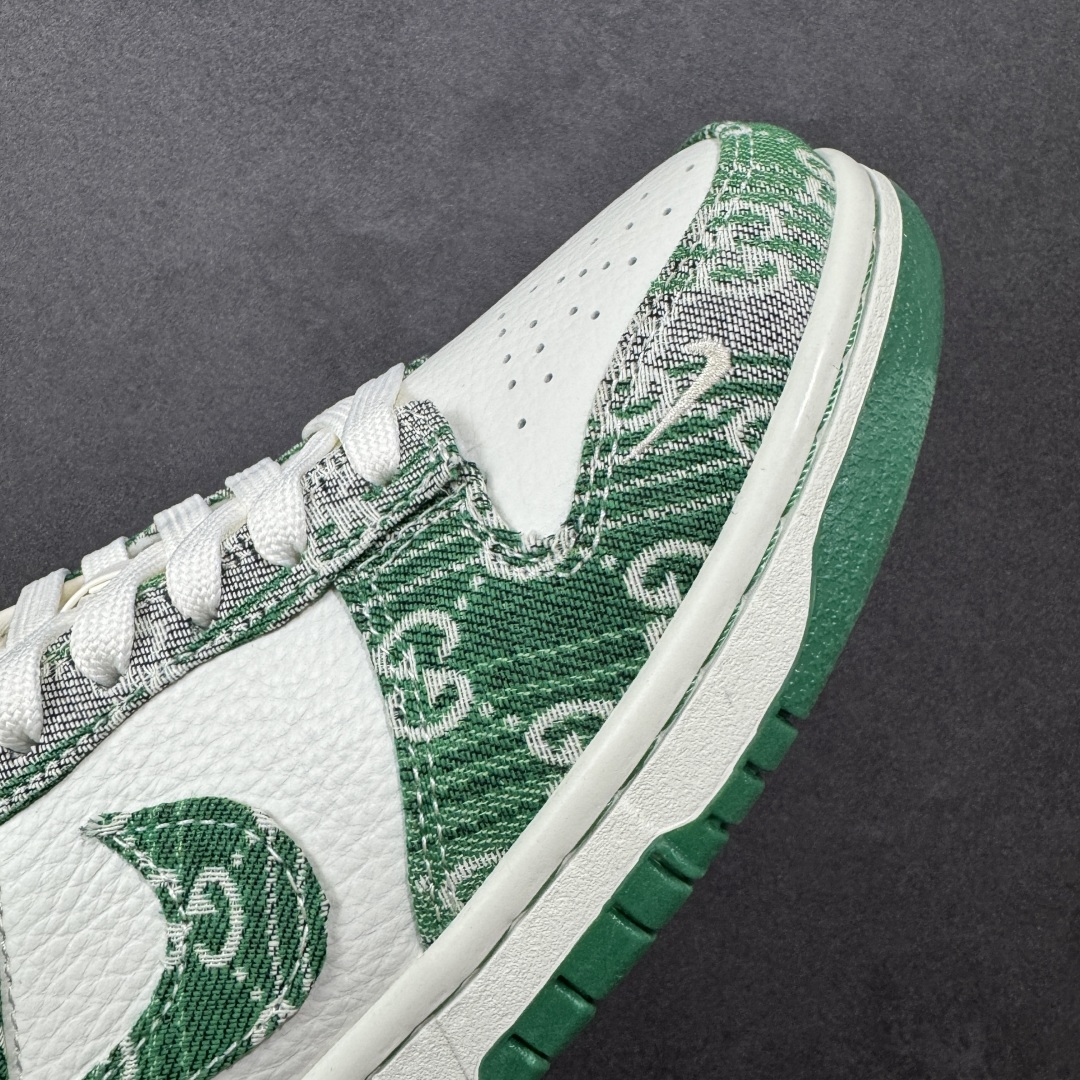 图片[5]-【定制版】Nike SB Dunk Low x Louis Vuitton 绿白小勾 纯原大厂出品 极力推荐 原装头层材料 独家版型蒸餾加工 帶來的是更好的视觉和脚感体验 大厂纯原品质出货 清洁度 电绣工艺 皮料切割干净无任何毛边 细节完美 货号：SC9207 420 尺码：36 36.5 37.5 38 38.5 39 40 40.5 41 42 42.5 43 44 44.5 45-选品中心