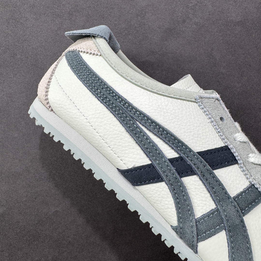 图片[6]-【公司级】Asics Onitsuka Tiger MEXICO 66 亚瑟士鬼冢虎复古经典板鞋 头层材料 质感柔软度满分 长期生产补货永不断码 超成熟稳定的做工品控 原装全套纸板楦头开发 原汁原味 完美呈现版型 私模正确鞋底咬花纹路 一比一鞋头弧度高度鞋身弧度 绝不口嗨 细节品控鞋型随意秒杀市面 原档咬花纹路私模大底 一个单元有六个三角形 总体形拼接呈现花瓣状 官方四联吊牌 原装Ortholite轻量化鞋垫 原盒原配 质保卡 说明书 钢印防尘纸 纸板中底带钢印 乳胶组合鞋垫 支持全方位的对比专柜 产品从款式颜色造型上体现出追求舒适和细节的完美 鞋类更是推崇手工制作的严谨与完美 融舒适性与可穿性的设计风格 注重细节的完美和别致魅力 既保持稳重 又不失轻松的时尚感 尺码：36 37 37.5 38 39 39.5 40 40.5 41.5 42 42.5 43.5 44 45 46-选品中心