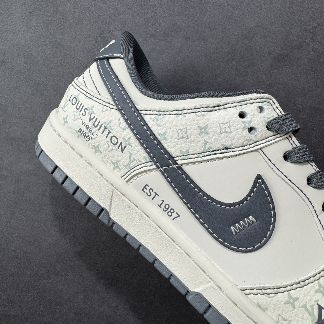 图片[6]-【定制版】Nike SB Dunk Low LV联名 花纹灰勾 周年高端定制 低帮休闲板鞋 YX5066-366 #定制鞋盒 大厂纯原品质出货 超高清洁度 皮料切割干净无任何毛边 细节完美 尺码：36 36.5 37.5 38 38.5 39 40 40.5 41 42 42.5 43 44 44.5 45-选品中心