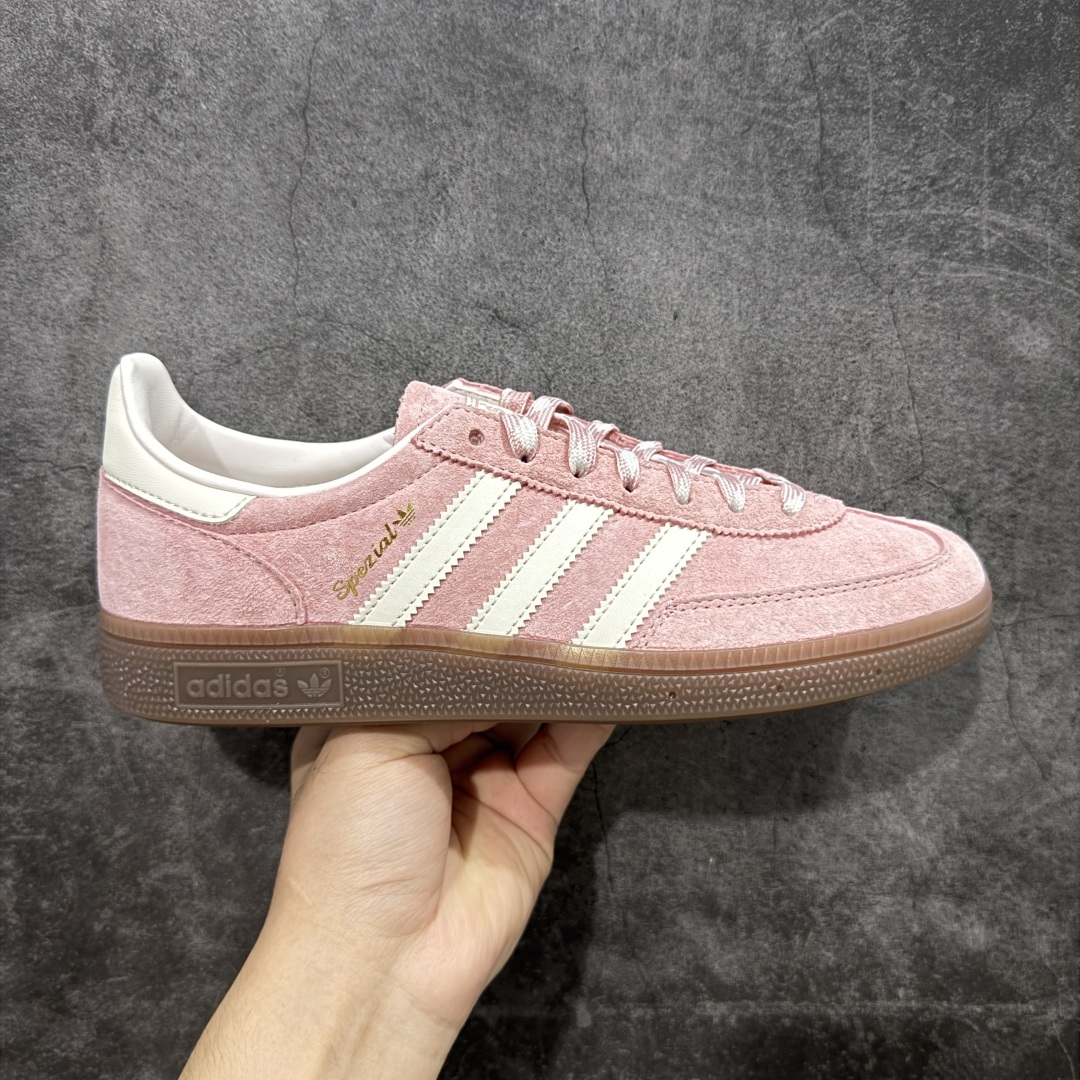  
【渠道纯原版】Adidas Handball Spezial  阿迪达斯经典款牛皮复古休闲板鞋 白粉