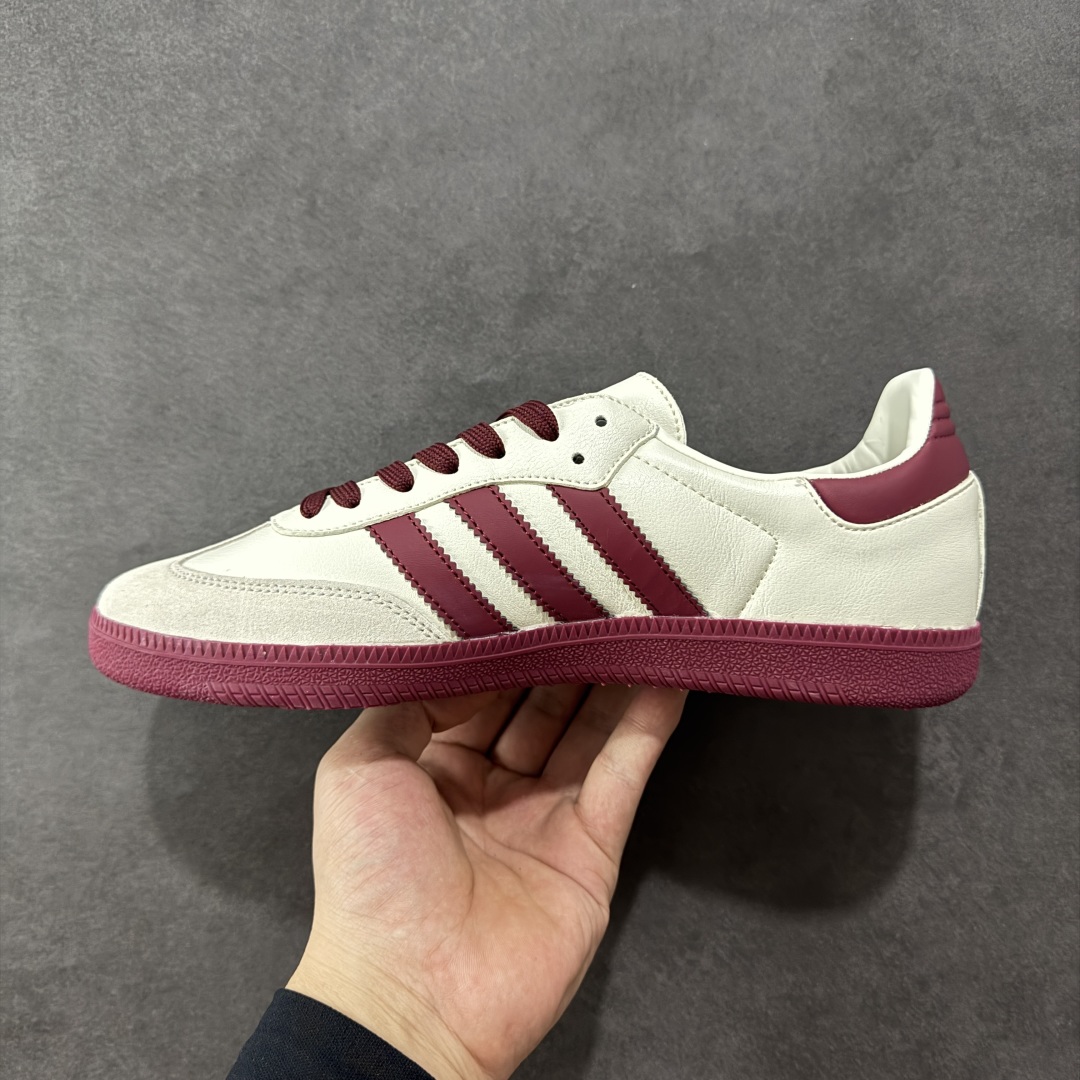 图片[2]-【定制版】adidas originals Samba OG x Supreme 灰红 桑巴舞系列复古经典轻便板鞋 此款以简约大方的造型设计 给人以随性休闲的时尚格调 穿着舒适轻便，运动灵活自如 满足日常个性穿搭 货号：GJ75813 尺码：36 36.5 37 38 38.5 39 40 40.5 41 42 42.5 43 44 44.5 45-选品中心