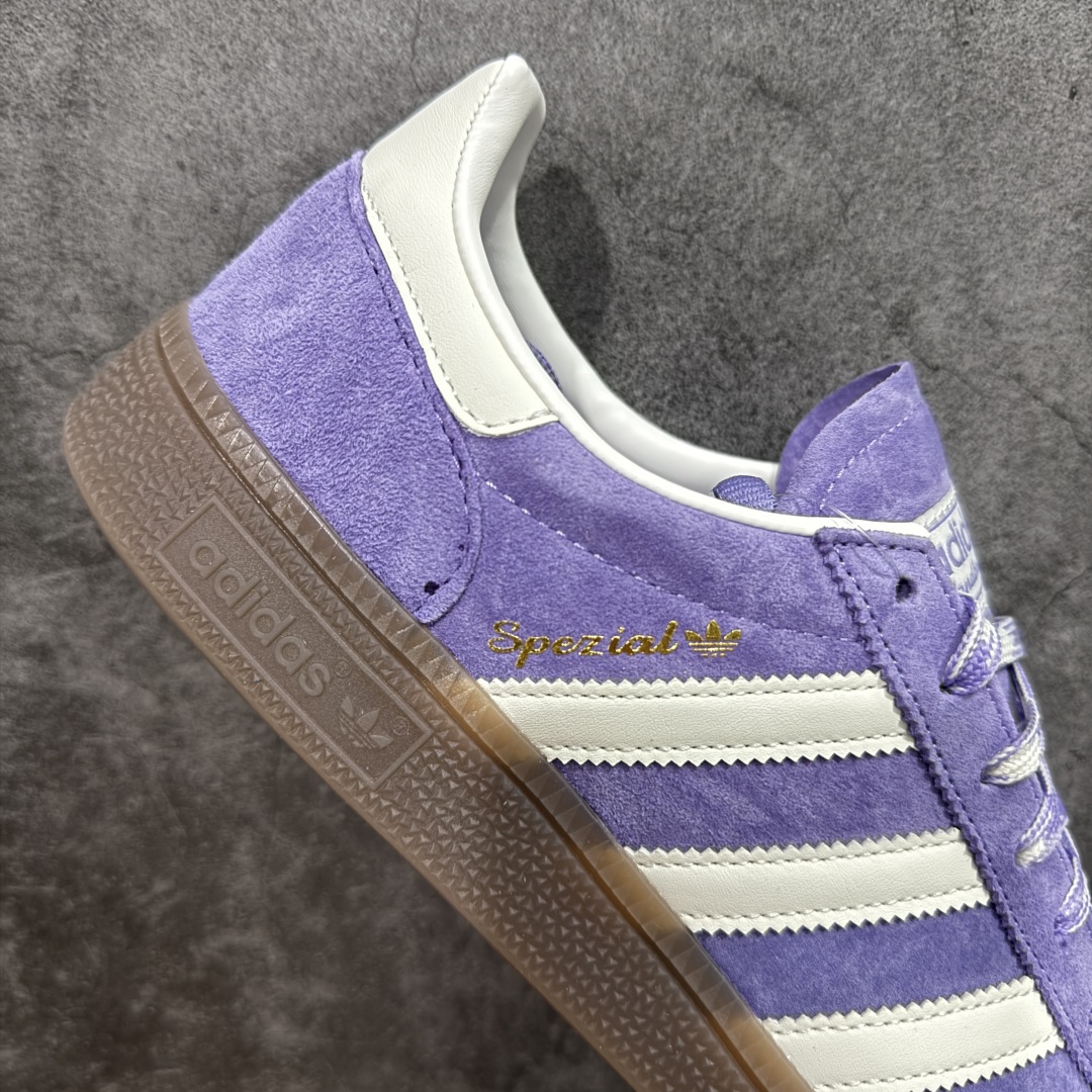  
【纯原版】Adidas Handball Spezial  阿迪达斯经典款牛皮复古休闲板鞋 紫白生胶