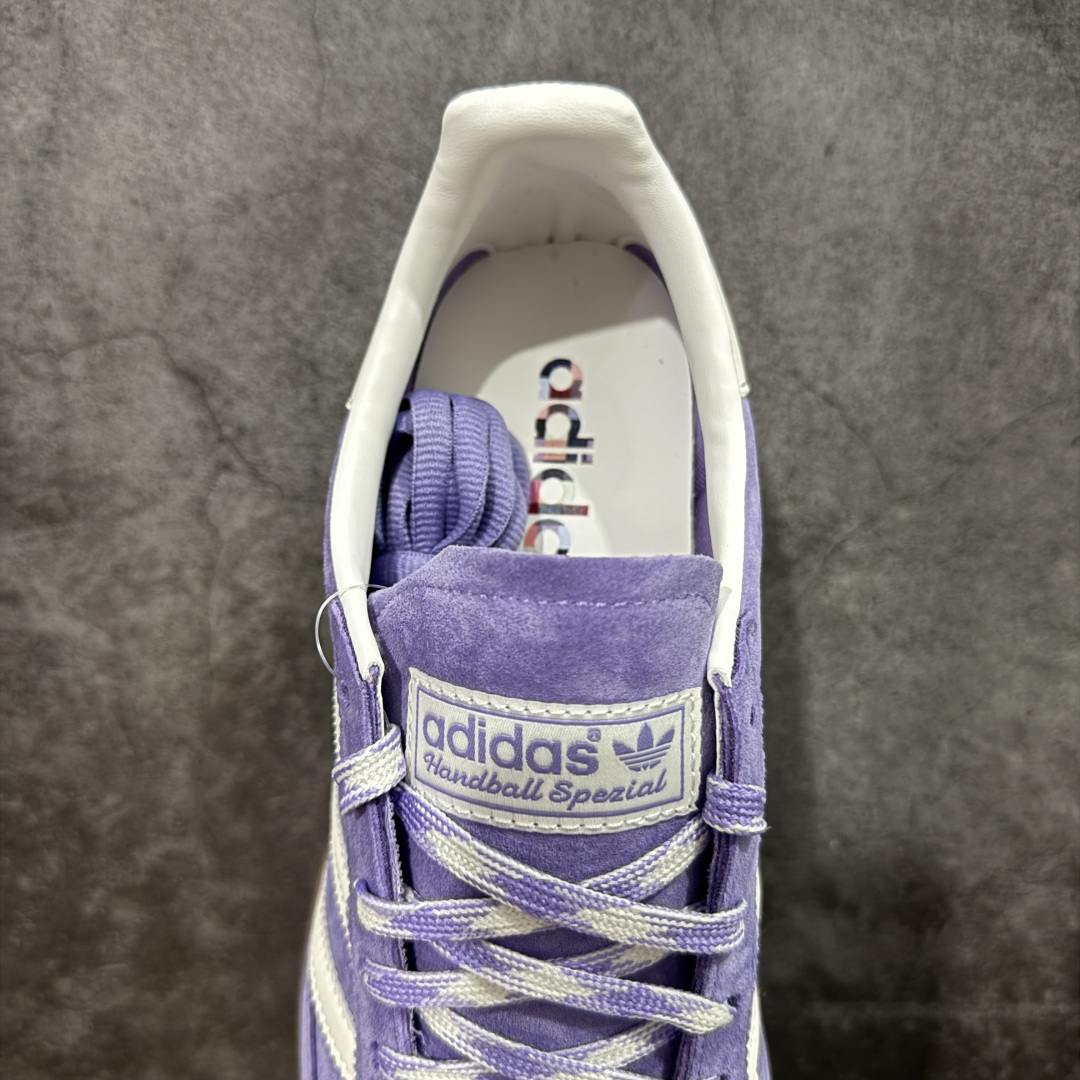  
【纯原版】Adidas Handball Spezial  阿迪达斯经典款牛皮复古休闲板鞋 紫白生胶