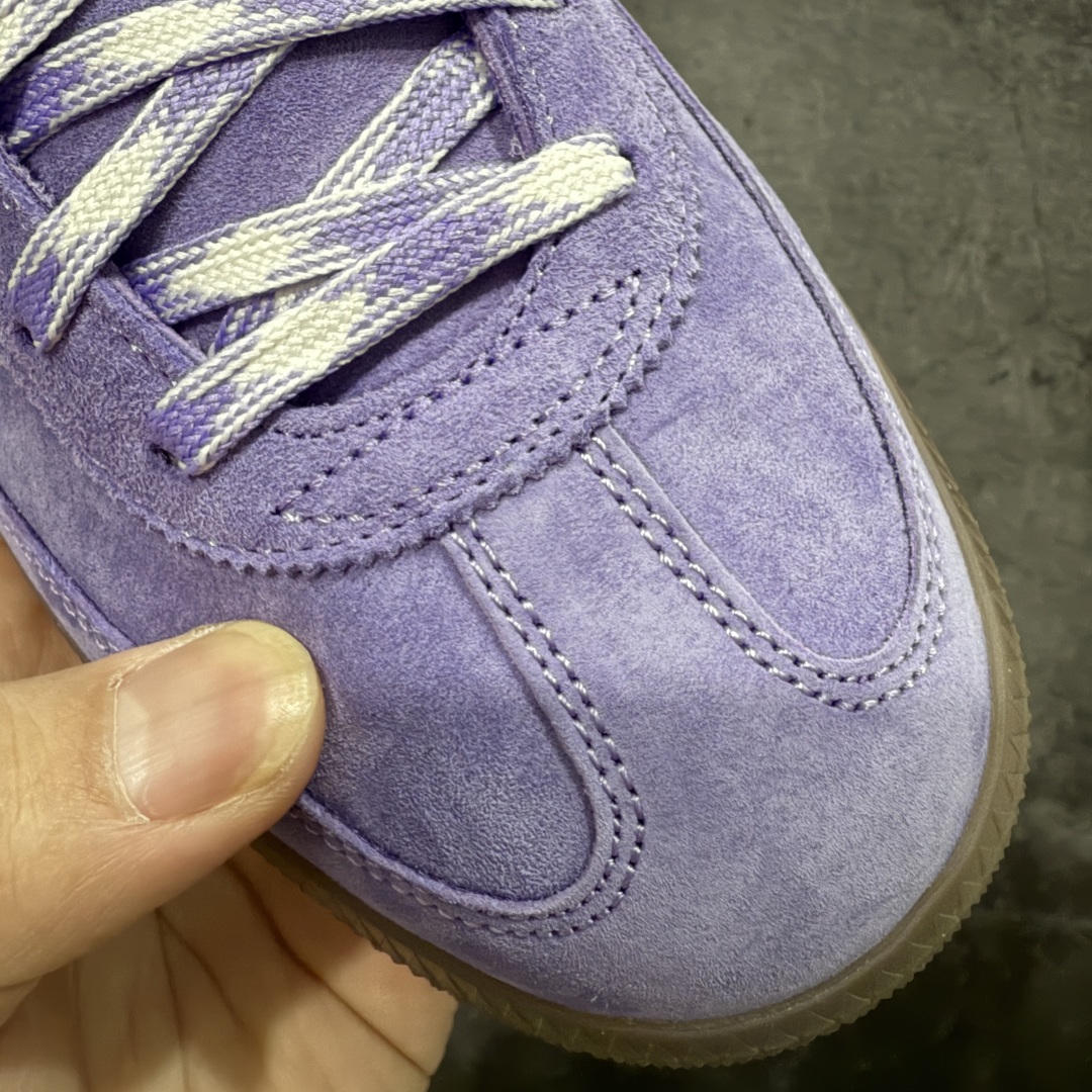  
【纯原版】Adidas Handball Spezial  阿迪达斯经典款牛皮复古休闲板鞋 紫白生胶
