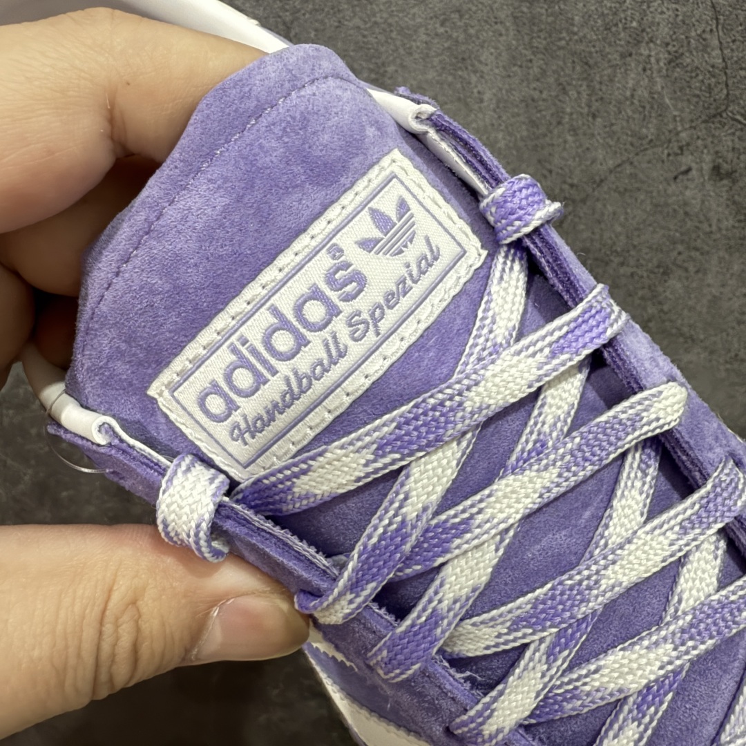  
【纯原版】Adidas Handball Spezial  阿迪达斯经典款牛皮复古休闲板鞋 紫白生胶