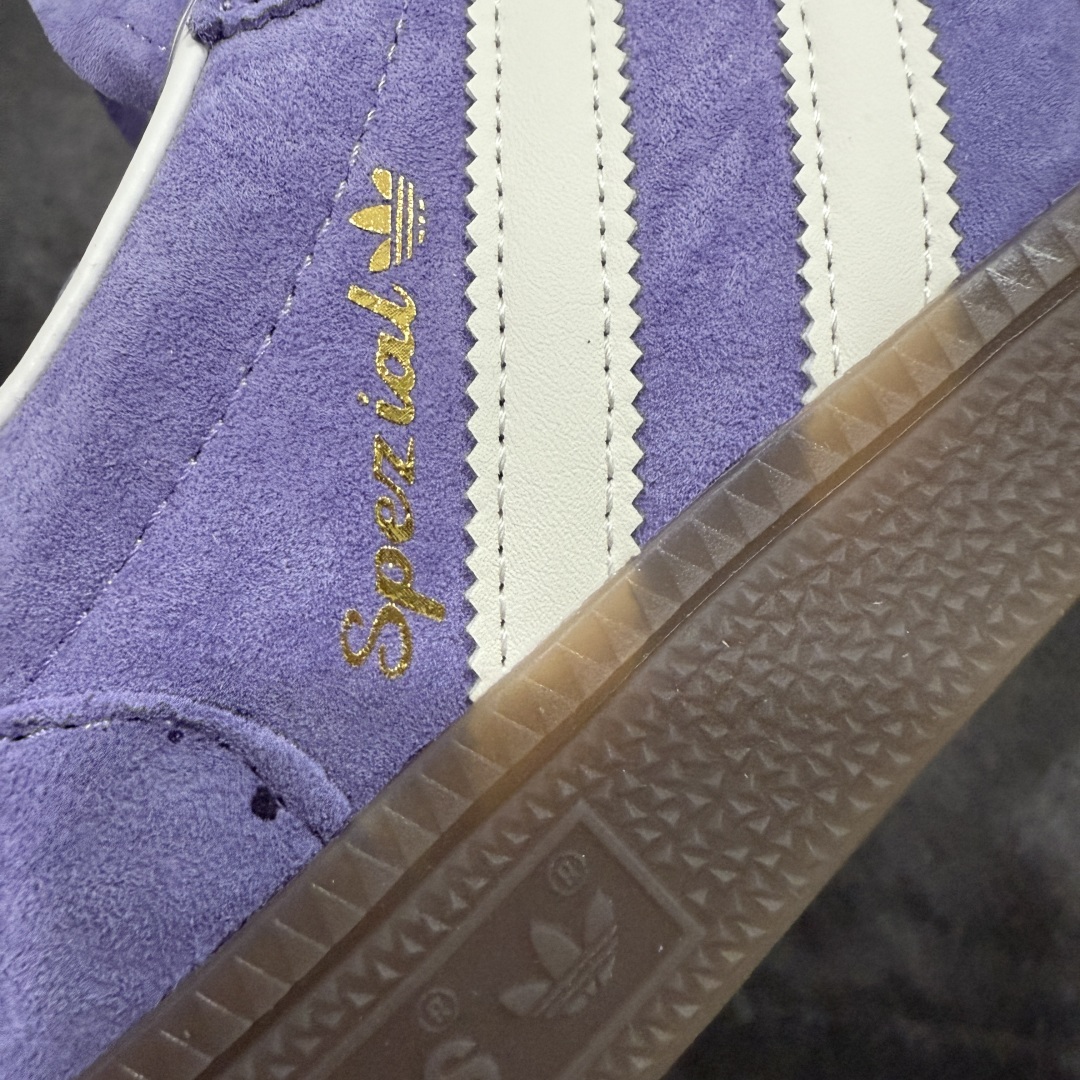  
【纯原版】Adidas Handball Spezial  阿迪达斯经典款牛皮复古休闲板鞋 紫白生胶