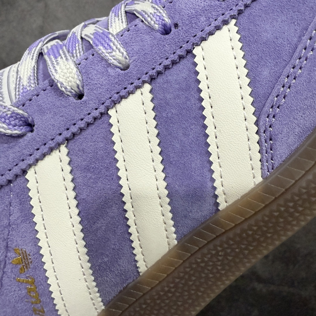  
【纯原版】Adidas Handball Spezial  阿迪达斯经典款牛皮复古休闲板鞋 紫白生胶