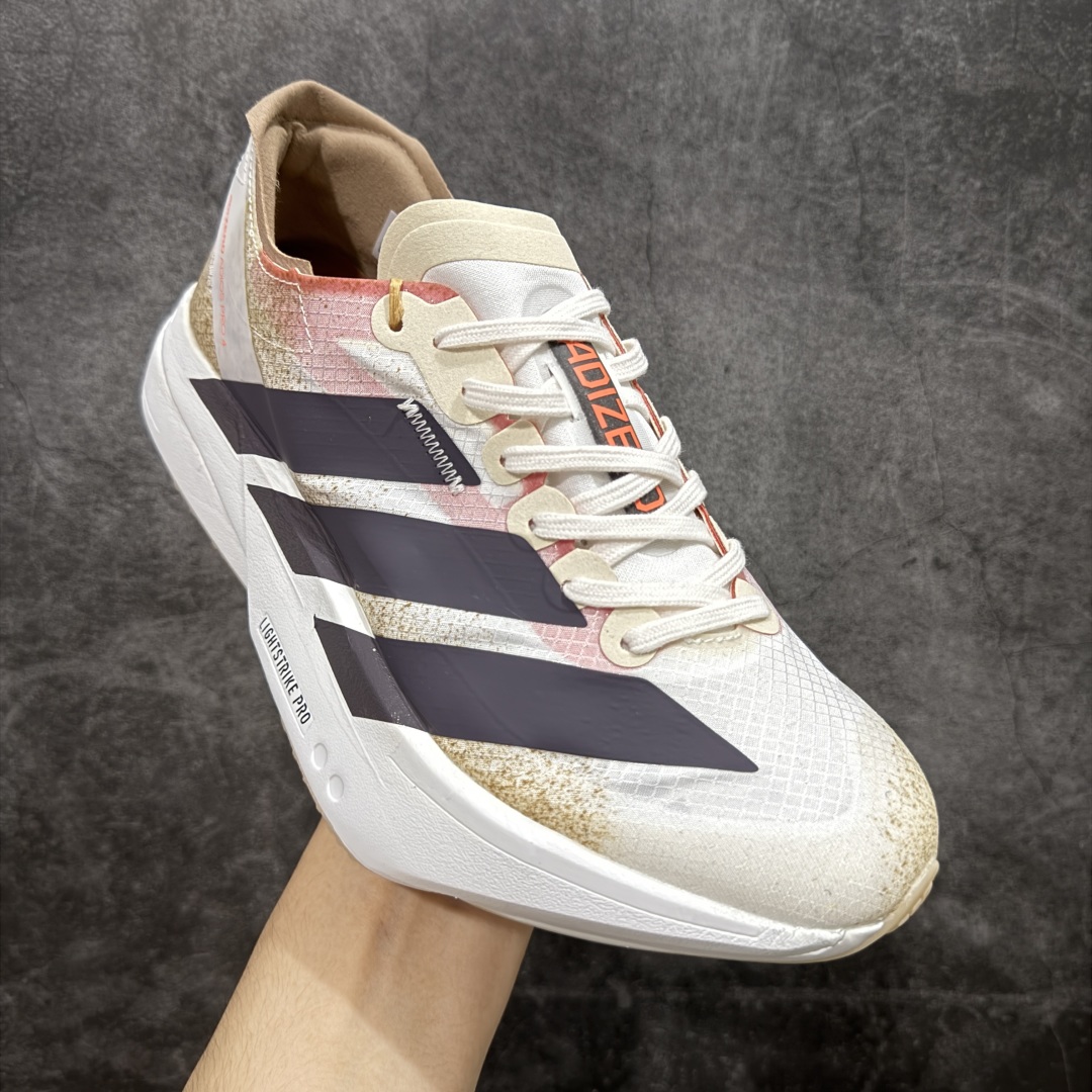 图片[3]-【HD真碳组合底版】 AD Adizero Adios Pro 4M 轻盈跑鞋耐磨减震专业跑步鞋 市场最正确版 组合大底 真碳柱 冲向目标，一路向前，不断挑战和突破自我 无论是平时训练还是马拉松，让这款adidas跑步鞋伴你畅快开跑 兼具舒适性和结构感，搭载Lightstrike科技，为步伐注入活力 货号：JR6367 尺码：39-46-选品中心