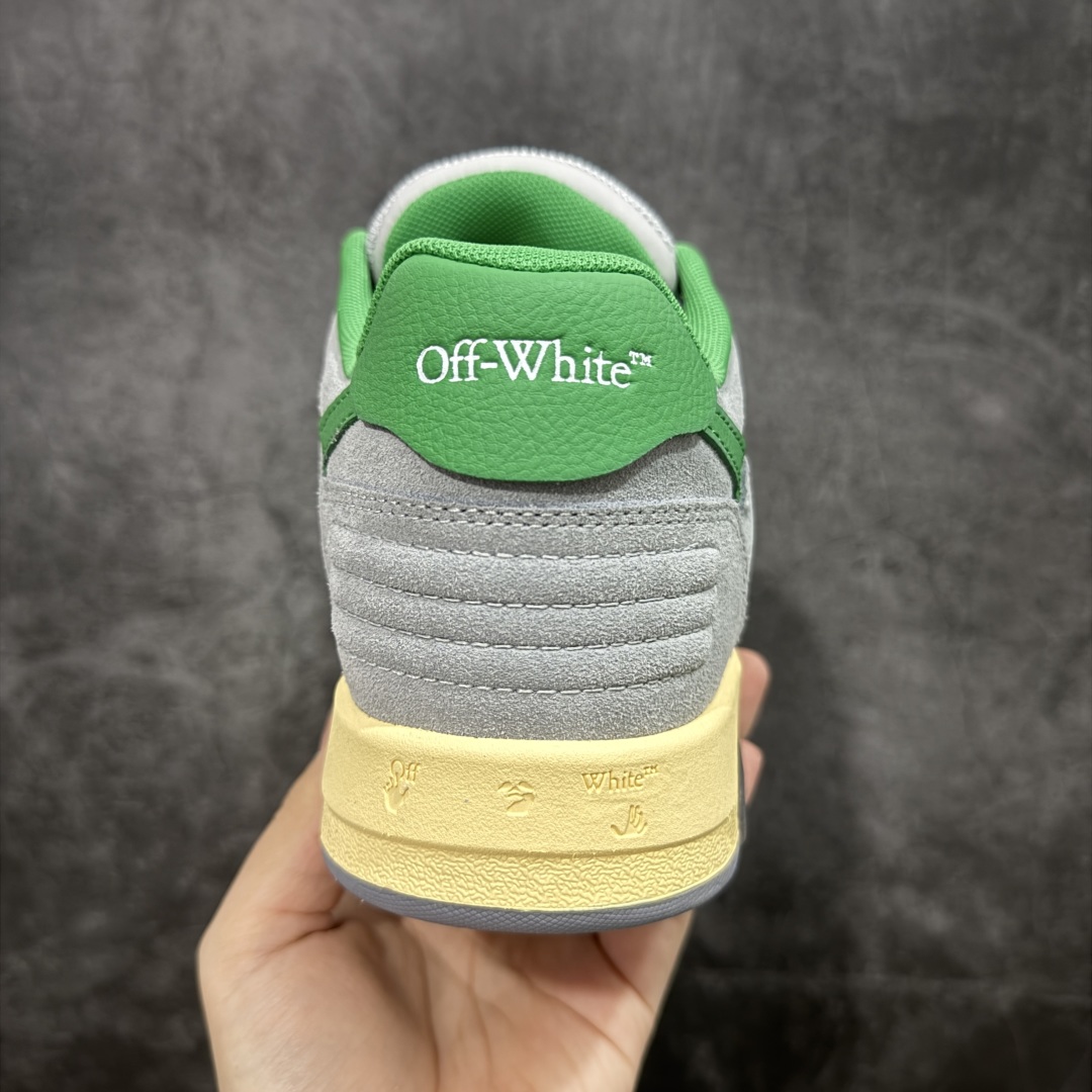图片[4]-【纯原版】OFF-WHITE Out Of Office OW低帮时尚板鞋 米灰绿 杨幂同款 由经典配色打造 箭头符号、ZipTie 标签、1ogo印花等经典元素皆在此呈现 让人一眼明了 Off-White 的潮流身份 单品以黑白配色皮质制成 饰有品牌标志性 zip Tie 束线带吊牌 侧面饰有 Arrows 图案 展现出品牌对街头风格的偏爱 原厂原档案开发 原盒原标原厂头层皮料 官方原版设计 做工细节全方位对比原鞋 尺码：36 37 38 39 40 41 42 43 44 45 46 47-选品中心