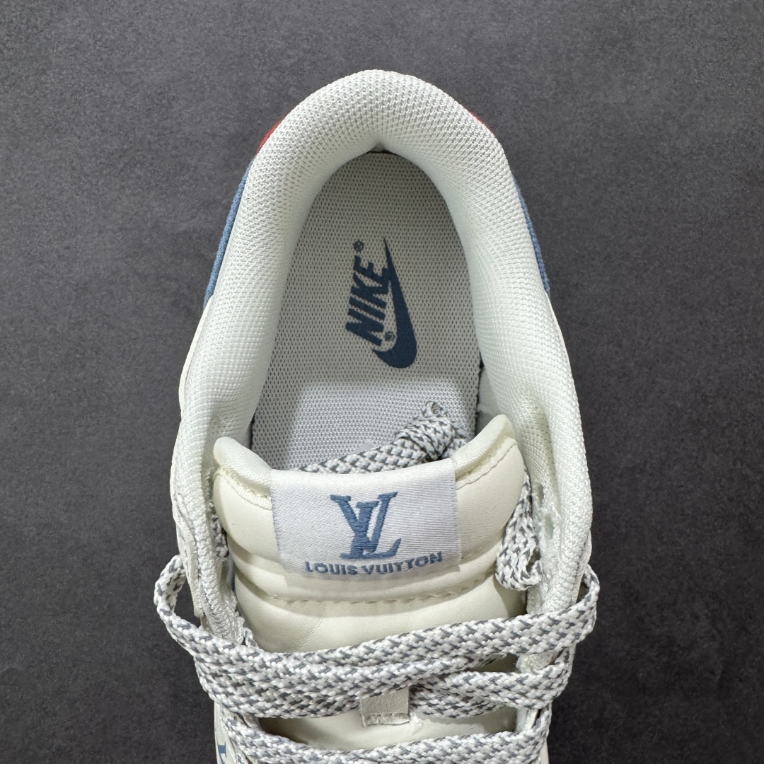 图片[7]-【定制版】Nike SB Dunk Low“ LV联名——夏季冰蓝红” 周年高端定制 低帮休闲板鞋 定制鞋盒 大厂纯原品质出货 超高清洁度 皮料切割干净无任何毛边 细节完美 货号：SM6668-101 尺码： 36 36.5 37.5 38 38.5 39 40 40.5 41 42 42.5 43 44 44.5 45-选品中心