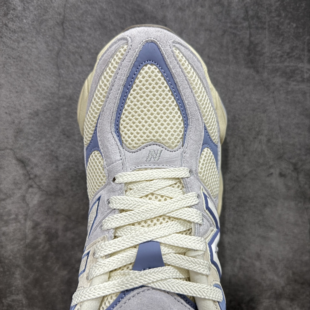 图片[4]-【纯原版】 New Balance NB9060 联名款 复古休闲运动慢跑鞋 灰蓝 U9060EEL 全套原楦原纸板原厂数据开发 进口三明治网面 原装进口翻毛皮料正确绒感卡色 正确中底拉帮中底网布细节 原厂标裁 带紫光防伪 定制后跟透明水晶模块 冲裁组合 大底贴合程度胶水上色把控完美 整洁度挑战全网艺术家 多道序QC把关品质完善 匠心打造 耗时两个月开发完成 工艺极其复杂难度可想而知 新开独立私模大底 全网唯一正确六层组合大底 高端零售专供产物 尺码：36 37 37.5 38 38.5 39 40 40.5 41 42 42.5 43 44 45 46.5-选品中心