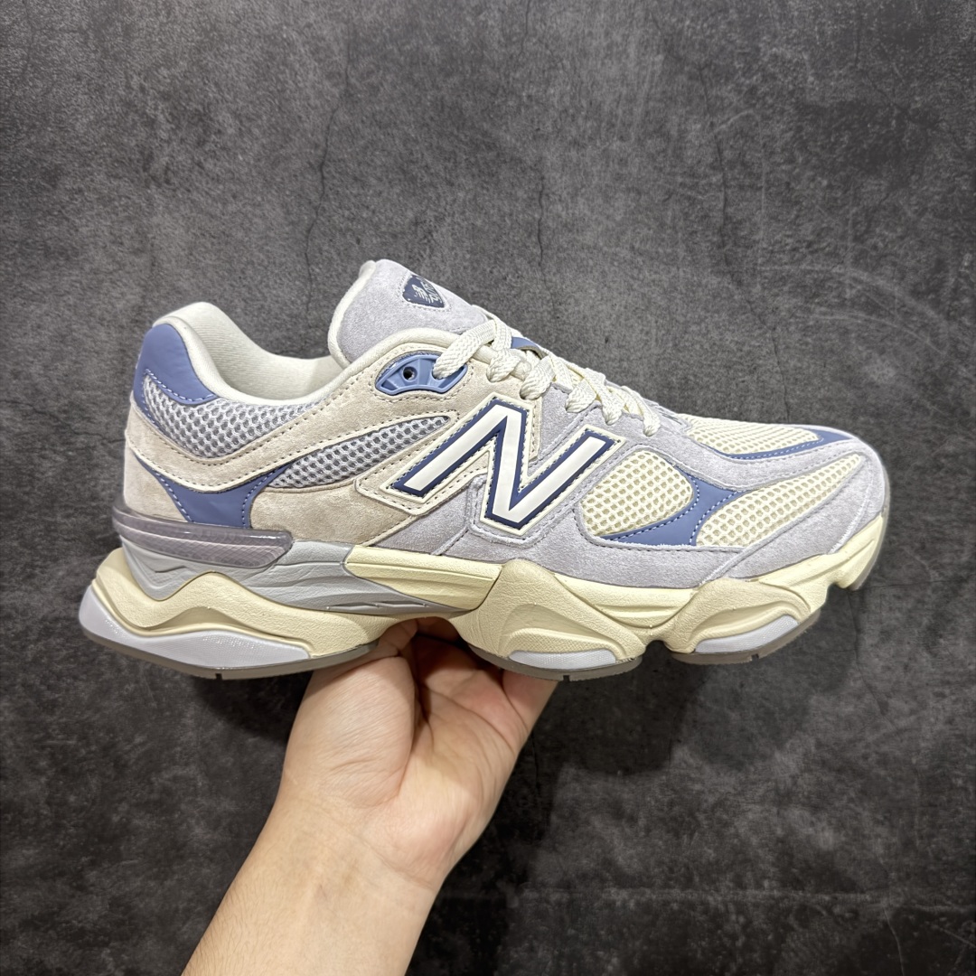 【纯原版】 New Balance NB9060 联名款 复古休闲运动慢跑鞋 灰蓝 U9060EEL 全套原楦原纸板原厂数据开发 进口三明治网面 原装进口翻毛皮料正确绒感卡色 正确中底拉帮中底网布细节 原厂标裁 带紫光防伪 定制后跟透明水晶模块 冲裁组合 大底贴合程度胶水上色把控完美 整洁度挑战全网艺术家 多道序QC把关品质完善 匠心打造 耗时两个月开发完成 工艺极其复杂难度可想而知 新开独立私模大底 全网唯一正确六层组合大底 高端零售专供产物 尺码：36 37 37.5 38 38.5 39 40 40.5 41 42 42.5 43 44 45 46.5-选品中心