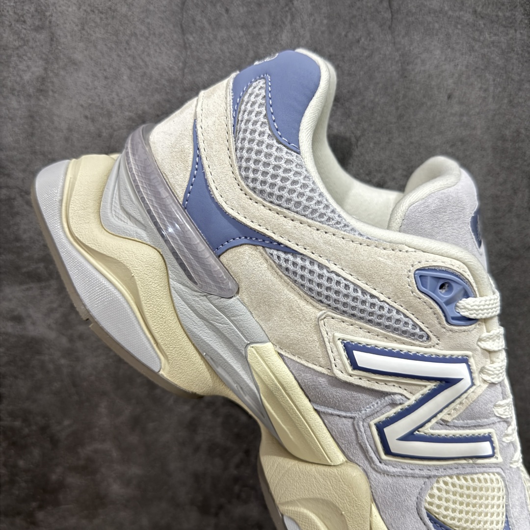 图片[7]-【纯原版】 New Balance NB9060 联名款 复古休闲运动慢跑鞋 灰蓝 U9060EEL 全套原楦原纸板原厂数据开发 进口三明治网面 原装进口翻毛皮料正确绒感卡色 正确中底拉帮中底网布细节 原厂标裁 带紫光防伪 定制后跟透明水晶模块 冲裁组合 大底贴合程度胶水上色把控完美 整洁度挑战全网艺术家 多道序QC把关品质完善 匠心打造 耗时两个月开发完成 工艺极其复杂难度可想而知 新开独立私模大底 全网唯一正确六层组合大底 高端零售专供产物 尺码：36 37 37.5 38 38.5 39 40 40.5 41 42 42.5 43 44 45 46.5-选品中心