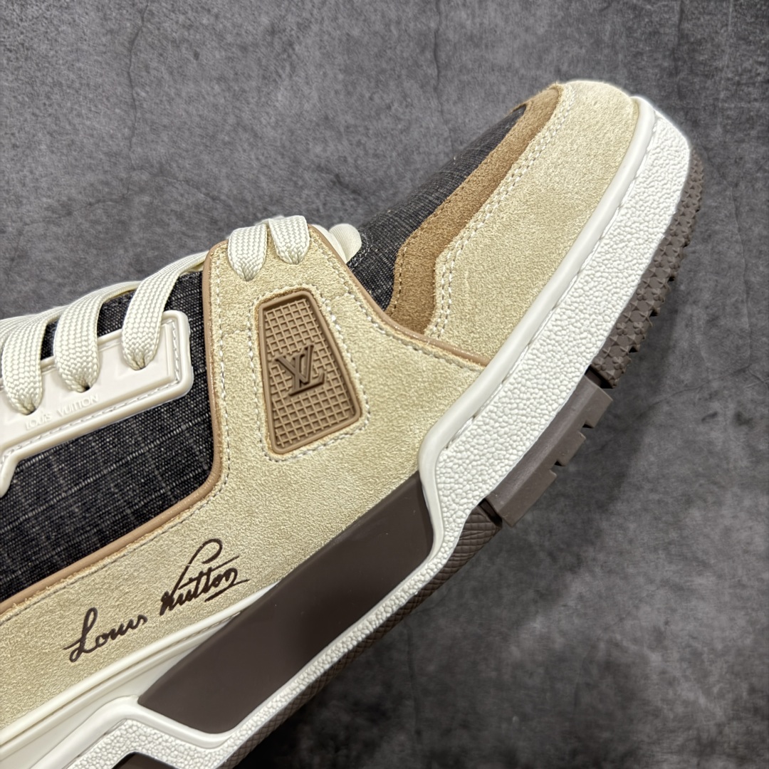 图片[6]-【佛山顶级超A版】Louis Vuitton LV Trainer系列 黑棕 巧克力威化 仓库现货 当天可取 私人订单 专柜混卖零售专供 所有配色均为购买原版复刻 整体版型 皮料 市场独一无二 后跟版型都可以自行对比[机智]吊打市场所有货 怒甩十条街，欢迎拿市场各大工厂的货来对比！ 鞋舌烫金超正 压印程度秒杀市面90%以上的高端货 新配色陆续开发出货 尺码：39-45-选品中心