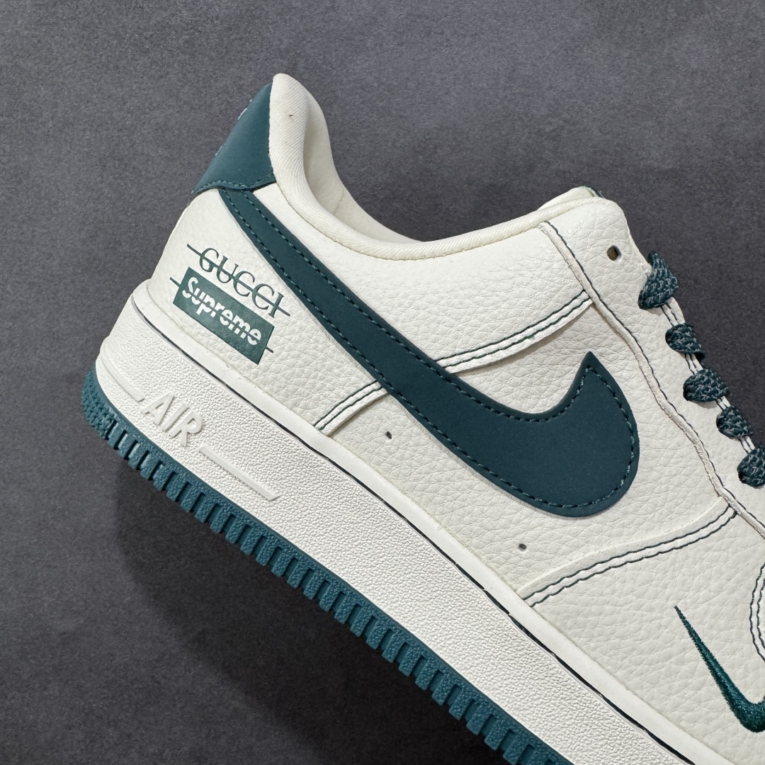 图片[6]-【定制版】Nike Air Force 1 Low 07 x GUCCI x Superme 白绿小勾 原楦头原纸板 打造纯正低帮空军版型 专注外贸渠道 全掌内置蜂窝气垫 原盒配件 原厂中底钢印、拉帮完美 货号：KJ1688 005 尺码：36 36.5 37.5 38 38.5 39 40 40.5 41 42 42.5 43 44 44.5 45-选品中心