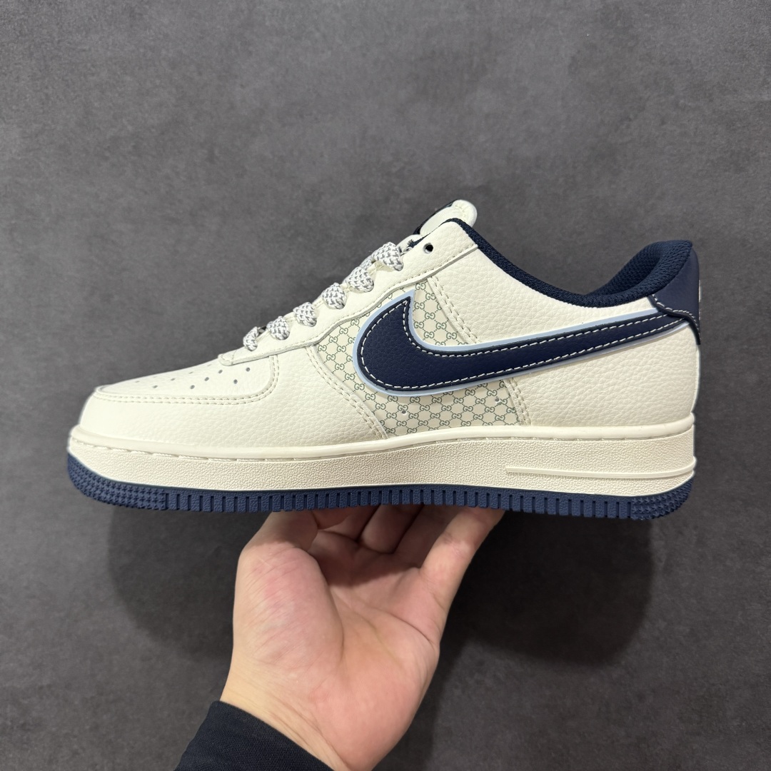 图片[2]-【定制版】Nike Air Force 1\’07 Low 古驰联名 花纹蓝勾 空军一号低帮休闲板鞋 XS1958-564  #原楦头原纸板 原装鞋盒 定制五金配件 内置全掌气垫 原厂鞋底   尺码：36 36.5 37.5 38 38.5 39 40 40.5 41 42 42.5 43 44 44.5 45-选品中心