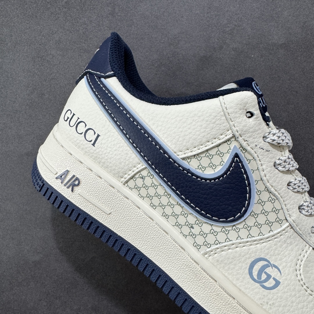 图片[6]-【定制版】Nike Air Force 1\’07 Low 古驰联名 花纹蓝勾 空军一号低帮休闲板鞋 XS1958-564  #原楦头原纸板 原装鞋盒 定制五金配件 内置全掌气垫 原厂鞋底   尺码：36 36.5 37.5 38 38.5 39 40 40.5 41 42 42.5 43 44 44.5 45-选品中心