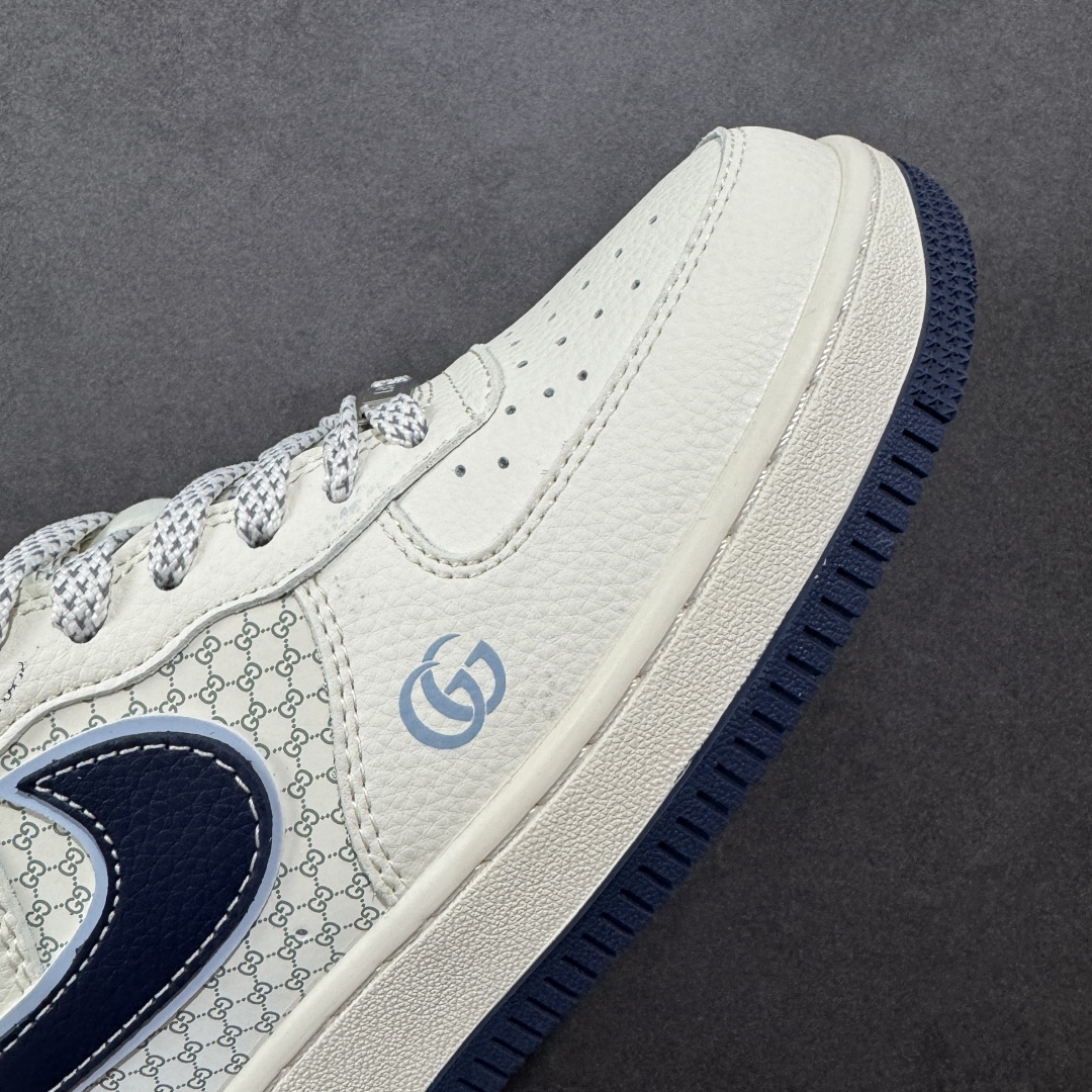 图片[5]-【定制版】Nike Air Force 1\’07 Low 古驰联名 花纹蓝勾 空军一号低帮休闲板鞋 XS1958-564  #原楦头原纸板 原装鞋盒 定制五金配件 内置全掌气垫 原厂鞋底   尺码：36 36.5 37.5 38 38.5 39 40 40.5 41 42 42.5 43 44 44.5 45-选品中心