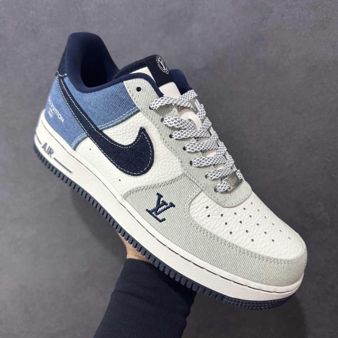 图片[3]-【定制版】Nike Air Force 1\’07 Low LV联名 拼接牛仔 空军一号低帮休闲板鞋  #原楦头原纸板 原装鞋盒 定制五金配件 内置全掌气垫 原厂鞋底 货号：SC0601-551  尺码：36 36.5 37.5 38 38.5 39 40 40.5 41 42 42.5 43 44 44.5 45-选品中心