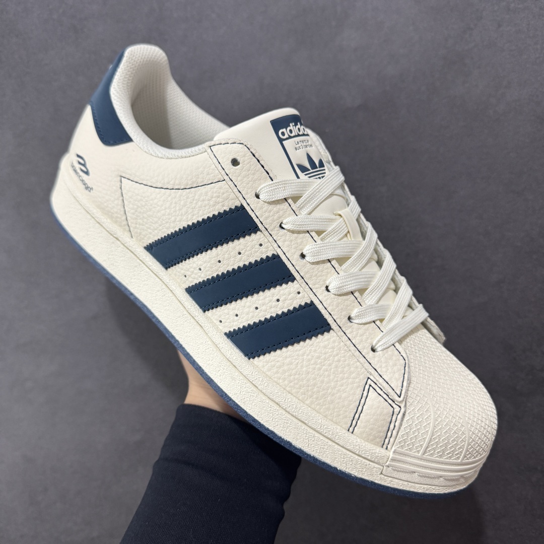 图片[3]-【定制版】AD Originals Superstar x Balenciaga 白黑 采用全新头层拼接皮革材质 后跟采用特色3D立体印字 渠道正品订单 诠释市场最高工艺水平 全鞋进口头层皮料打造 区别市面普通真标版本，进出专柜无压力 货号：QF5805 尺码：36-45-选品中心