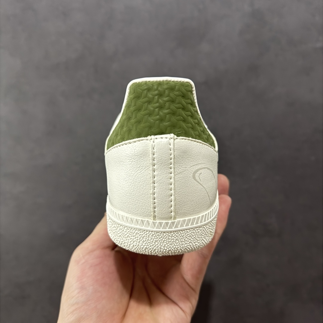 图片[4]-【定制版】adidas originals Samba OG 灰白绿 桑巴舞系列复古经典轻便板鞋 此款以简约大方的造型设计 给人以随性休闲的时尚格调 穿着舒适轻便，运动灵活自如 满足日常个性穿搭 货号：GJ75805 尺码：36 36.5 37 38 38.5 39 40 40.5 41 42 42.5 43 44 44.5 45-选品中心