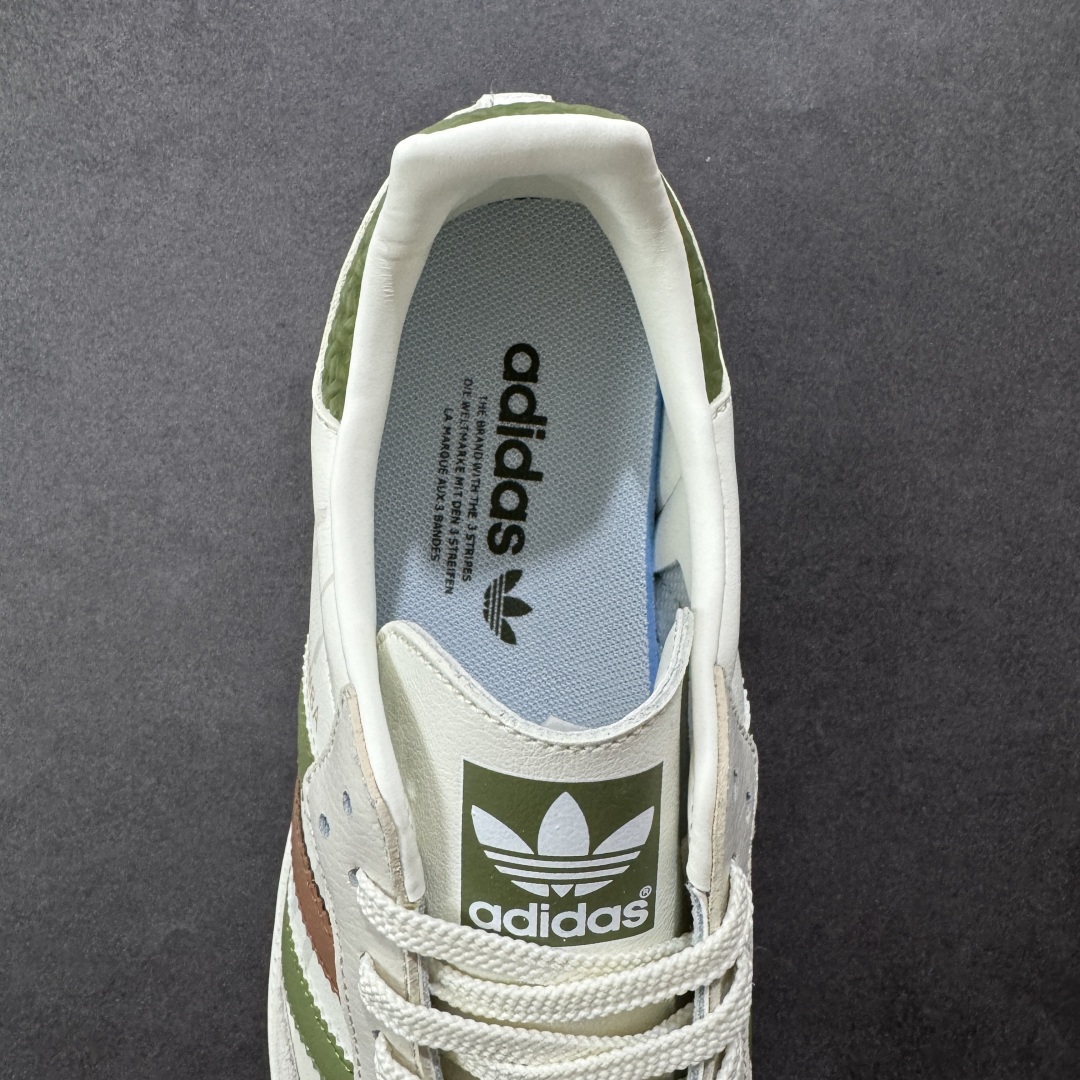 图片[7]-【定制版】adidas originals Samba OG 灰白绿 桑巴舞系列复古经典轻便板鞋 此款以简约大方的造型设计 给人以随性休闲的时尚格调 穿着舒适轻便，运动灵活自如 满足日常个性穿搭 货号：GJ75805 尺码：36 36.5 37 38 38.5 39 40 40.5 41 42 42.5 43 44 44.5 45-选品中心