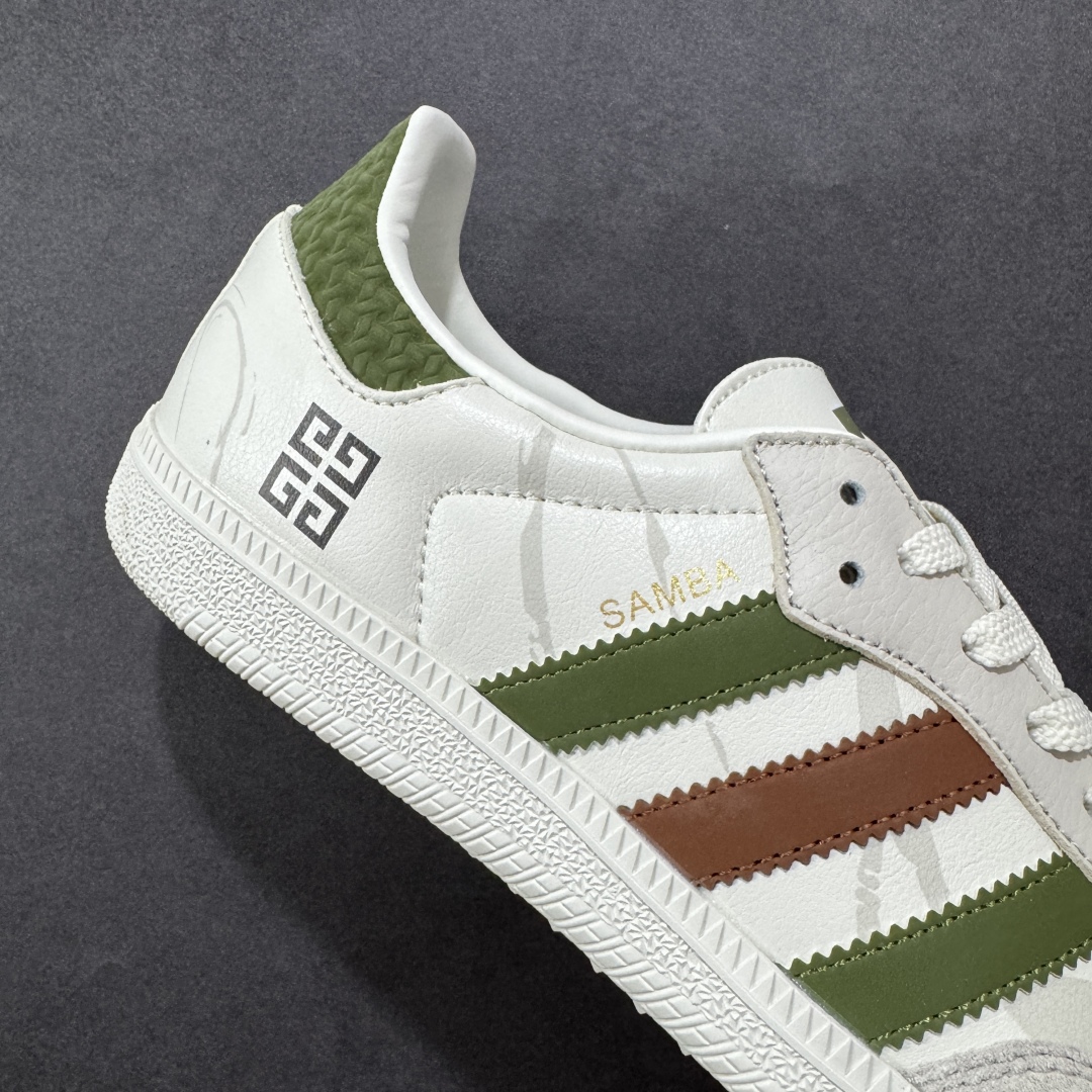 图片[6]-【定制版】adidas originals Samba OG 灰白绿 桑巴舞系列复古经典轻便板鞋 此款以简约大方的造型设计 给人以随性休闲的时尚格调 穿着舒适轻便，运动灵活自如 满足日常个性穿搭 货号：GJ75805 尺码：36 36.5 37 38 38.5 39 40 40.5 41 42 42.5 43 44 44.5 45-选品中心