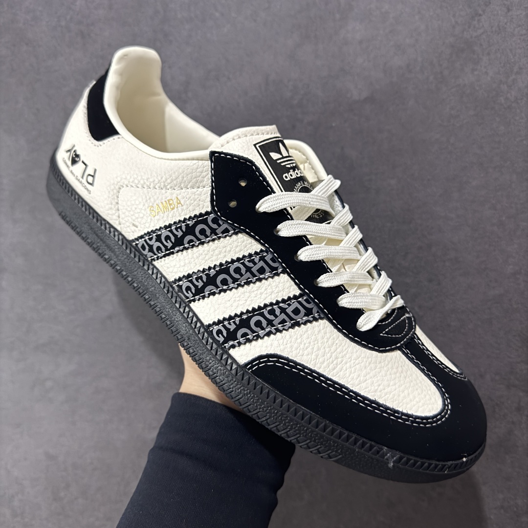 图片[3]-【定制版】adidas originals Samba OG 黑白 桑巴舞系列复古经典轻便板鞋 此款以简约大方的造型设计 给人以随性休闲的时尚格调 穿着舒适轻便，运动灵活自如 满足日常个性穿搭 货号：DX0006 尺码：36 36.5 37 38 38.5 39 40 40.5 41 42 42.5 43 44 44.5 45-选品中心