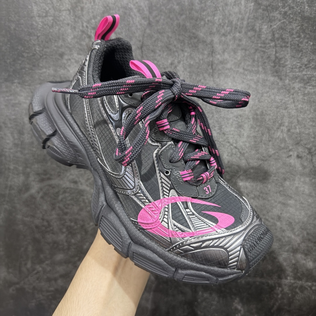 图片[3]-【XA版本】BALENCIAGA 3XL Sneakers 巴黎世家十代网布系带低帮走秀复古老爹鞋 全套原纸板楦头开发 最原汁原味的灵魂版型 全鞋荧光划线卡点 胶水把控整洁度追求极致完美 每一双都是工艺品 多重QC质检 超越公司货的品控标准 实实在在的免检产品 原盒原配 正确字体电绣 粗细、位置、大小正确 侧边TPU 透气孔匹配意产原版 正确分离大底 TPU软底 原版一致大底LOGO 立体感十足 原厂皮料水洗做旧 采购原厂网纱 不含皮革 网布材料和聚氨酯 磨损效果 鞋头边缘和后帮 Balenciaga 徽标 鞋面和后跟凸印尺码 鞋舌 3XL 橡胶品牌标识和反光细节 鞋帮拉袢和鞋舌拉祥 配反光细节 备用鞋带在鞋履前侧 可在穿着前取下 便于不同造型搭配 偏大一码 尺码：35-46-选品中心