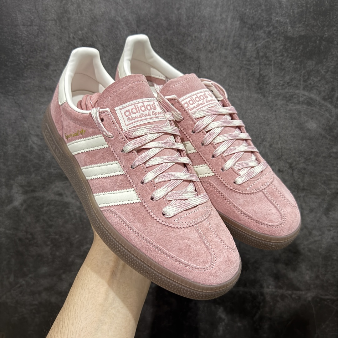  
【纯原版】Adidas Handball Spezial  阿迪达斯经典款牛皮复古休闲板鞋 紫白生胶