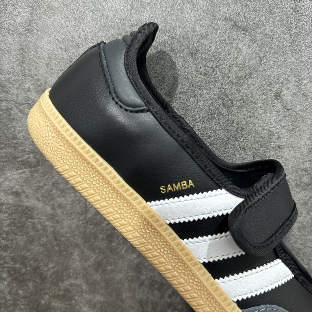 图片[7]-【RS纯原头层】Adidas Samba Janes 玛丽珍板鞋懒人一脚蹬 Adidas Samba Janes采用皮革材质，Adidas Samba Janes的设计融合了经典与现代元素。它采用了玛丽珍鞋的特色设计，如鞋面上的扣带和环扣装饰，同时保留了Samba鞋的经典三道杠设计和橡胶大底。这款鞋的鞋型修长，中足偏窄，整体贴合感强，适合标准脚型和宽脚型的人群 货号：JQ6445 尺码：36-41-选品中心