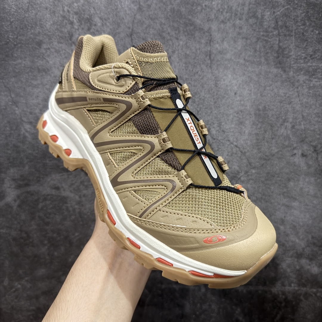 图片[3]-【W1版本】Salomon XT-QUEST ADV 萨洛蒙 时尚 舒适减震防滑耐磨 低帮跑步鞋 男女同款 477811 纯原外贸平台特供订单 耗时半年巨作 全套原纸板楦头开发 原厂特供网布配套加持 确保原汁原味 完美呈现版型 原档数据独家私模五层组合大底 男女鞋同步官方 原装Ortholite轻量化鞋垫 中底布带钢印编号 原厂TPU锁扣 进口港宝加持 后跟自然饱满 还原公司包裹性 基于 SALOMON 初代 XT 鞋身造型并搭载 4D ADVANCED CHASSIS™ 大底打造而成 为这款 XT-QUEST 带来了多项足部控制与保护等功能性 如在运动过程中控制左右晃动的过程而提高稳定性、改善长途越野过程中足中到足尖的过渡、提高感知岩石的精确度以抵抗尖锐物体对脚底的伤害以及采用动态缓冲来增强穿着舒适感 从而减轻疲劳感 使 XT-QUEST 成为一双舒适且安全的户外之履 尺码：36 36.5 37.5 38 38.5 39 40 40.5 41 42 42.5 43 44 44.5 45-选品中心