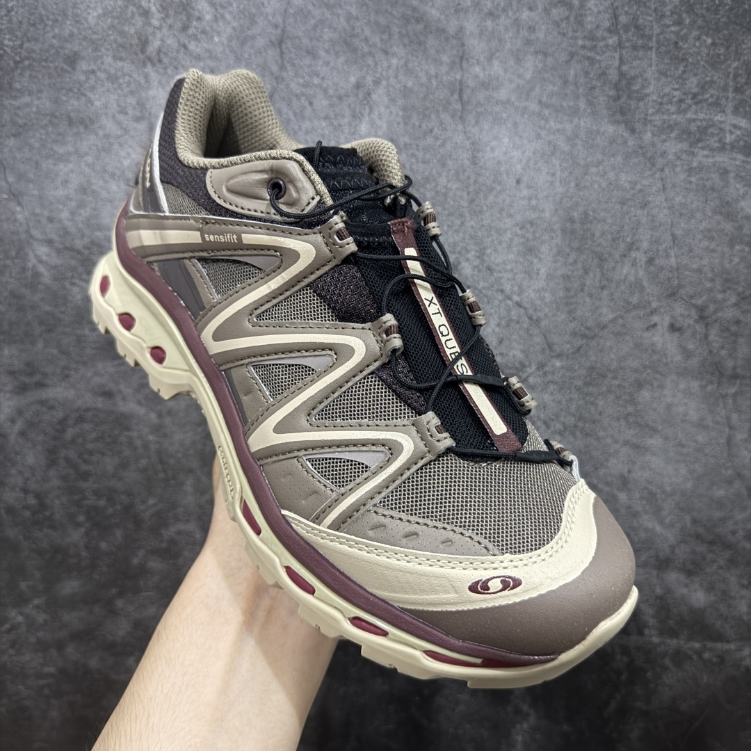 图片[3]-【W1版本】Salomon XT-QUEST ADV 萨洛蒙 时尚 舒适减震防滑耐磨 低帮跑步鞋 男女同款 478850 纯原外贸平台特供订单 耗时半年巨作 全套原纸板楦头开发 原厂特供网布配套加持 确保原汁原味 完美呈现版型 原档数据独家私模五层组合大底 男女鞋同步官方 原装Ortholite轻量化鞋垫 中底布带钢印编号 原厂TPU锁扣 进口港宝加持 后跟自然饱满 还原公司包裹性 基于 SALOMON 初代 XT 鞋身造型并搭载 4D ADVANCED CHASSIS™ 大底打造而成 为这款 XT-QUEST 带来了多项足部控制与保护等功能性 如在运动过程中控制左右晃动的过程而提高稳定性、改善长途越野过程中足中到足尖的过渡、提高感知岩石的精确度以抵抗尖锐物体对脚底的伤害以及采用动态缓冲来增强穿着舒适感 从而减轻疲劳感 使 XT-QUEST 成为一双舒适且安全的户外之履 尺码：36 36.5 37.5 38 38.5 39 40 40.5 41 42 42.5 43 44 44.5 45-选品中心