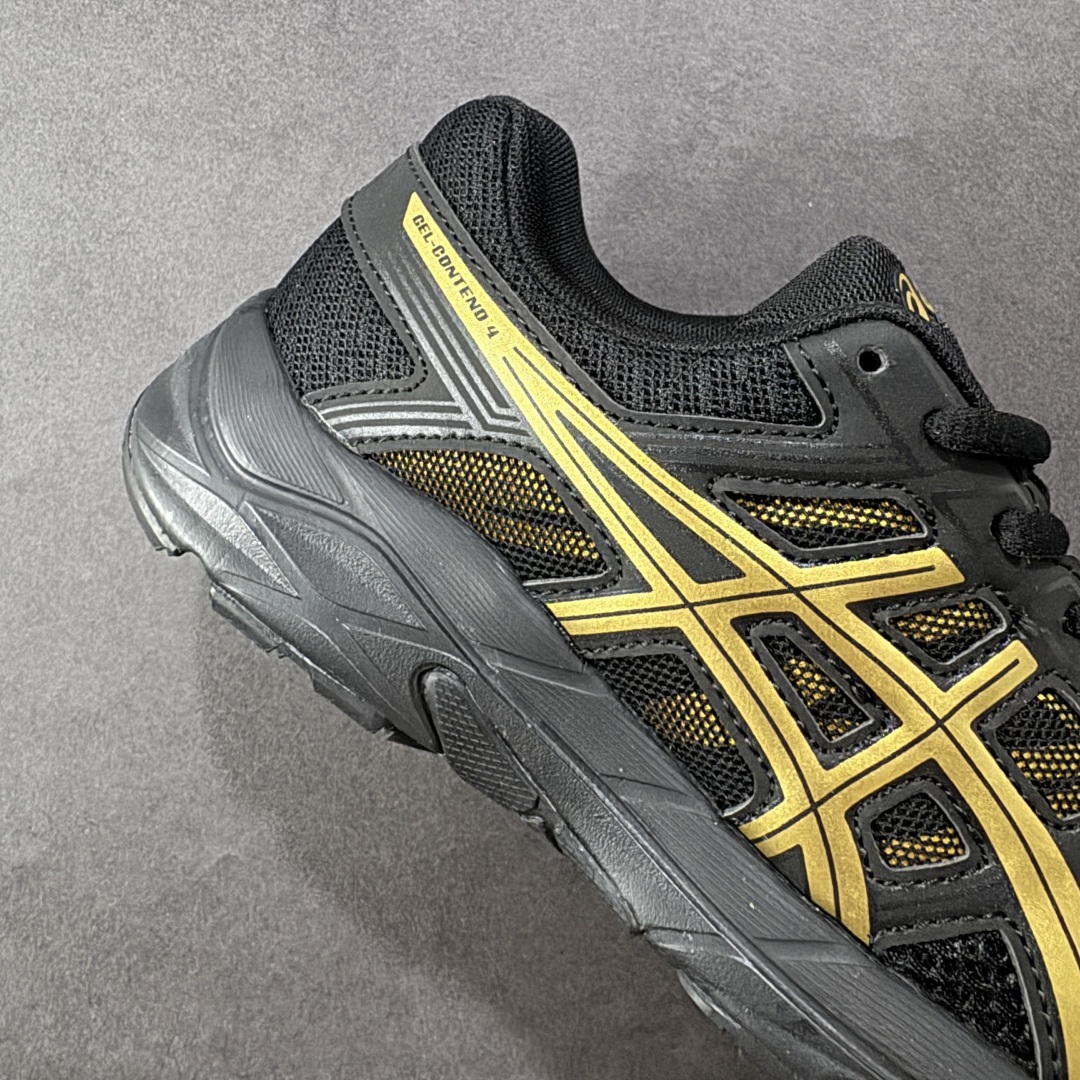 图片[6]-【K8版本】ASICS 亚瑟士 GEL-CONTEND 4缓震回弹透气跑步鞋 高颜值百搭入门级跑鞋 多层网面织物+植绒材质构成了亚瑟士logo图案，具有很高的品牌识别性。网面织物通风透气，植绒材料起到鞋面补强作用，提升跑鞋包裹性和使用寿命。亚瑟士核心就是稳定和缓震，即便GEL-CONTEND 4是最入门的产品，也还是有板有眼的。GEL-CONTEND 4的中底技术叫做AMPLIFOAM，表面上也就是EVA发泡材料的一种，在后跟下面植入GEL缓震胶，增加缓震能力。AHAR+防滑大底几乎布满整个鞋底，一方面能增加跑鞋的寿命，另外一方面在全掌覆盖同时能为足弓下方稳定性进行补强。 尺码：36-45 编码：YBB210220-选品中心