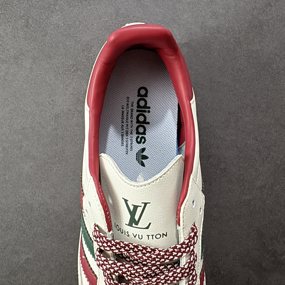 图片[7]-【定制版】adidas originals Samba OG x Louis Vuitton 灰红 桑巴舞系列复古经典轻便板鞋 此款以简约大方的造型设计 给人以随性休闲的时尚格调 穿着舒适轻便，运动灵活自如 满足日常个性穿搭 货号：GJ75801 尺码：36 36.5 37 38 38.5 39 40 40.5 41 42 42.5 43 44 44.5 45-选品中心