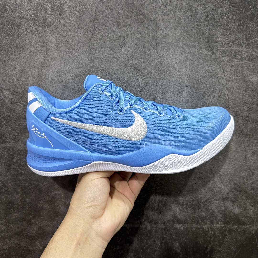  
【纯原外贸】NK Zoom Kobe Ⅷ  科比8代复刻实战运动低帮文化篮球鞋 蓝白HM6469-4