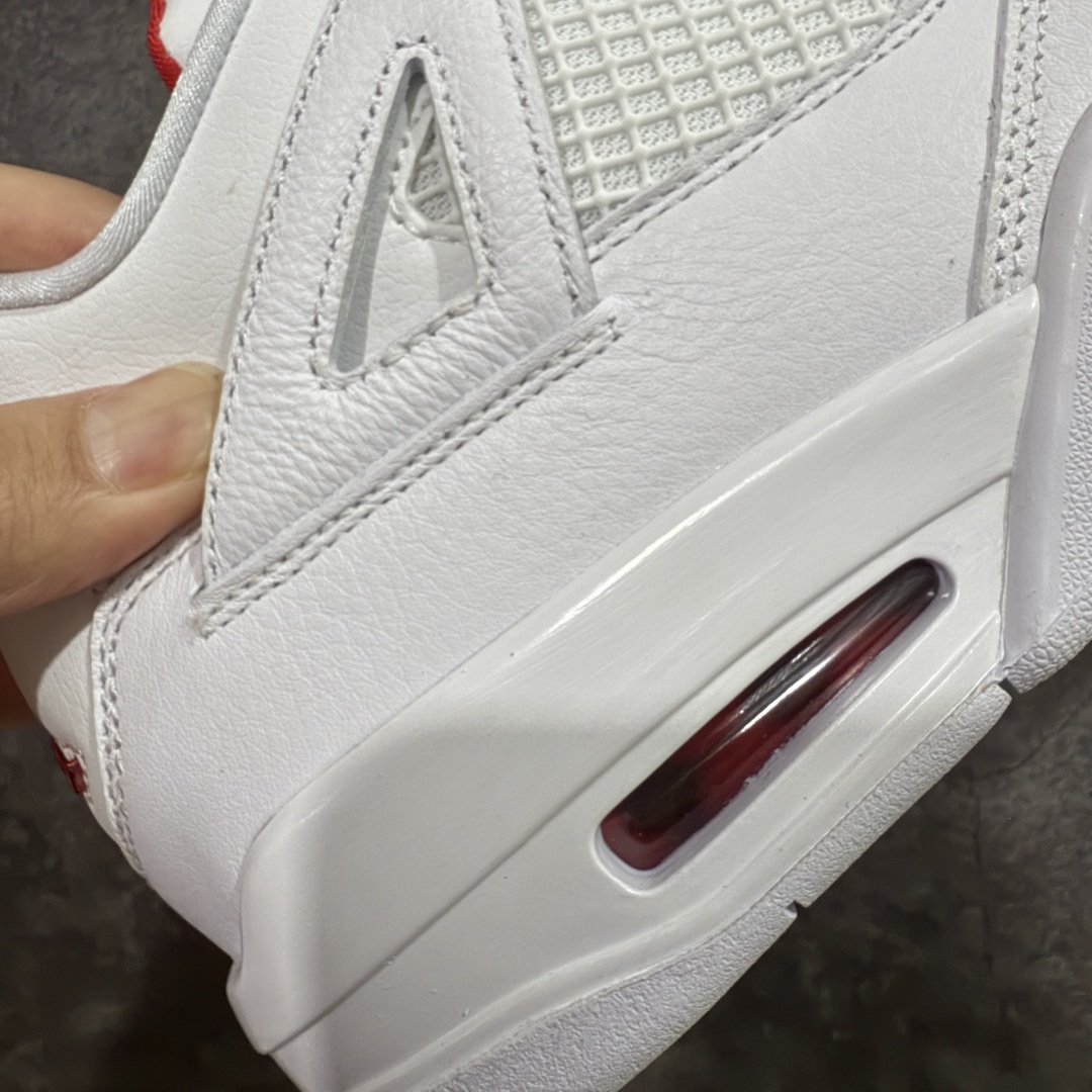图片[3]-【原厂版】 Air Jordan AJ4 Retro 白红扣CT8527-112 全新升级改良 原鞋原楦原纸板同源开发 完美呈现乔4的版型 内侧正确双色网格 还原细节 原厂皮料 正确气垫颜色 正确网格工艺 正确拉帮工艺 全鞋原装材料制作 原档案原模具打造 支持全方位与正品对比 尺码：40 40.5 41 42 42.5 43 44 44.5 45 46 47.5-选品中心