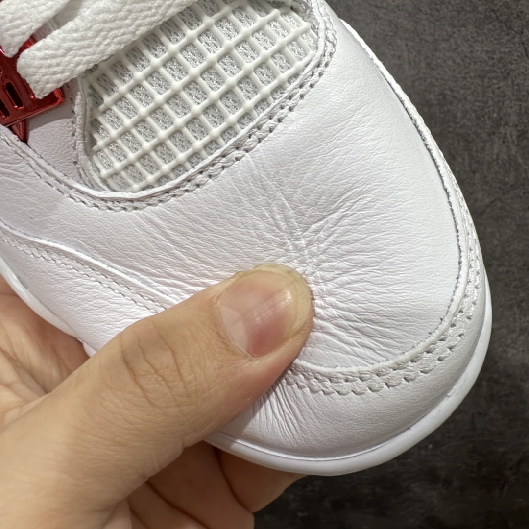 图片[5]-【原厂版】 Air Jordan AJ4 Retro 白红扣CT8527-112 全新升级改良 原鞋原楦原纸板同源开发 完美呈现乔4的版型 内侧正确双色网格 还原细节 原厂皮料 正确气垫颜色 正确网格工艺 正确拉帮工艺 全鞋原装材料制作 原档案原模具打造 支持全方位与正品对比 尺码：40 40.5 41 42 42.5 43 44 44.5 45 46 47.5-选品中心