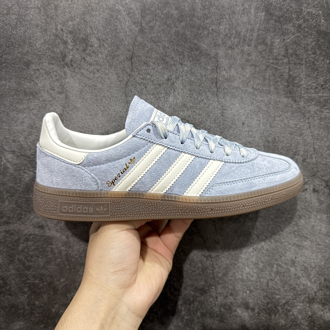  
【纯原版】Adidas Handball Spezial  阿迪达斯经典款牛皮复古休闲板鞋 蓝白生胶