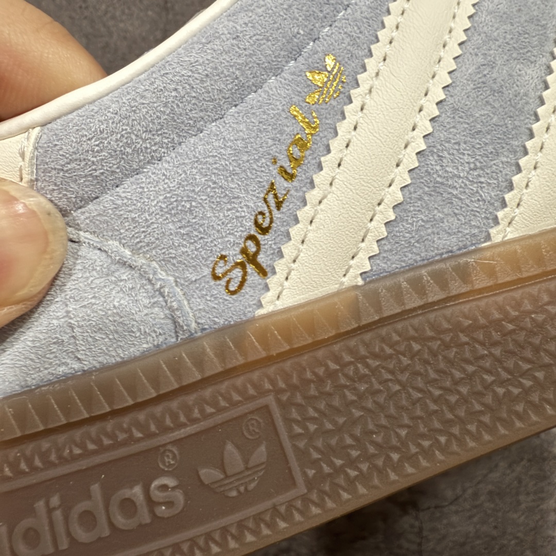  
【纯原版】Adidas Handball Spezial  阿迪达斯经典款牛皮复古休闲板鞋 蓝白生胶