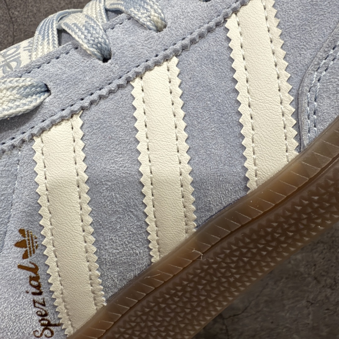  
【纯原版】Adidas Handball Spezial  阿迪达斯经典款牛皮复古休闲板鞋 蓝白生胶