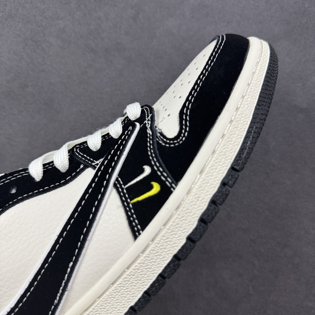 图片[5]-【定制版】Travis Scott x Fragment Design x Air Jordan 1 Low OG SP AJ1 乔1 芬迪联名 小怪兽 低帮文化休闲板鞋  #多方联名合作融合了Travis Scott 独特的音乐风格，藤原浩个性的设计风格以及Jordan品牌的经典元素 使其成为一双具有独特身份和价值的鞋子 清新而立体的外观加上联名标识更突出了其独特身份 这种配色方案显示出活力和时尚感 在视觉上引人注目 鞋身的质感和细腻的细节处理使其显得高端而格调十足 这款“倒钩”联名是设计与创意完美结合 融合多方的个性风格是一款备受瞩目的潮流鞋款 货号：XS2024-072  尺码：36 36.5 37.5 38 38.5 39 40 40.5 41 42 42.5 43 44 44.5 45 编码：HXSB330340-选品中心