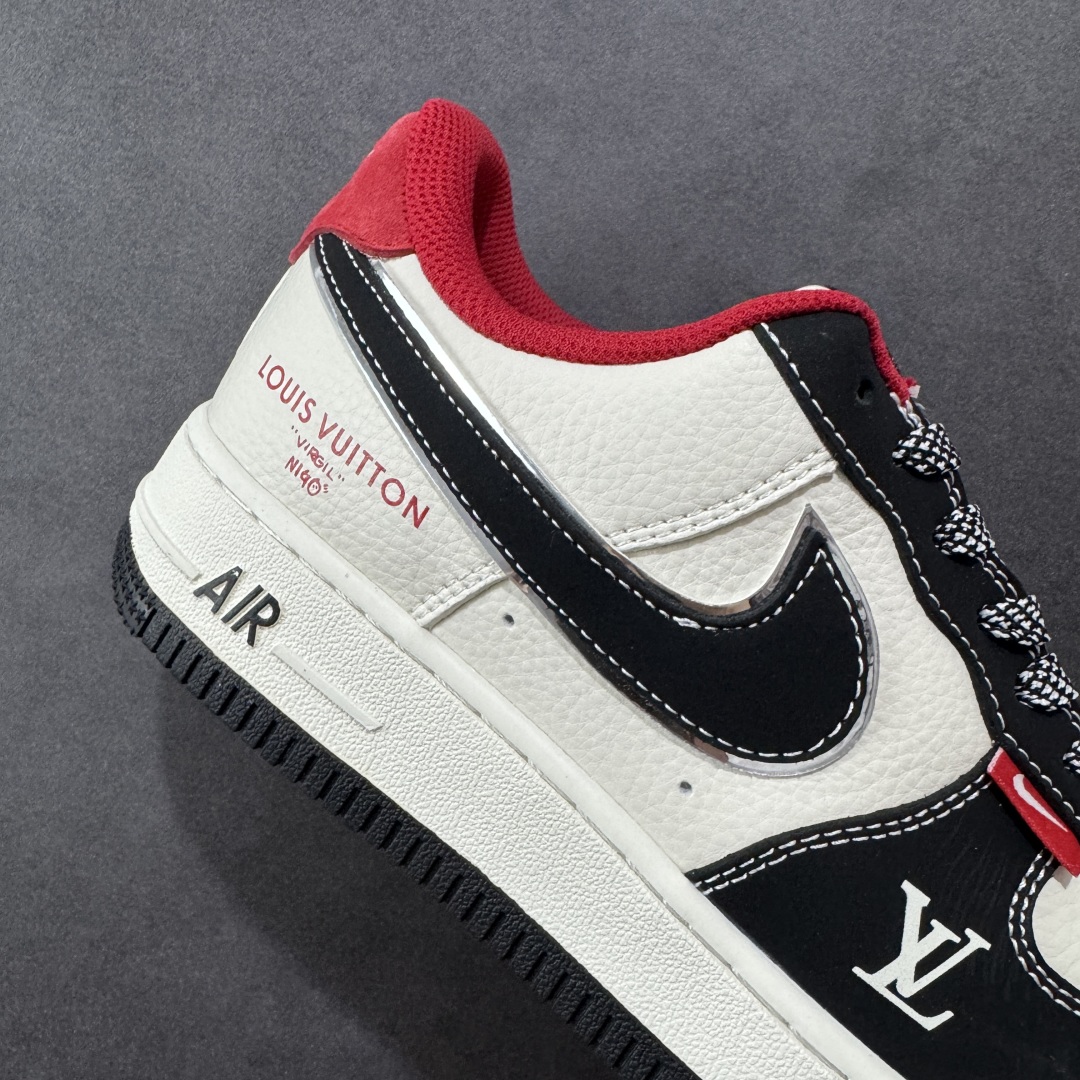 图片[6]-【定制版】NIke Air Force 1 \’07 Low “LV联名——双拼黑红”空军一号 低帮 运动鞋 休闲鞋 折边针车 工艺难度大 原楦头原纸板 原装鞋盒 定制五金配件 内置全掌气垫 原厂鞋底 货号：CS5288-022 尺码：36 36.5 37.5 38 38.5 39 40 40.5 41 42 42.5 43 44 44.5 45 编码：HXS320330-选品中心
