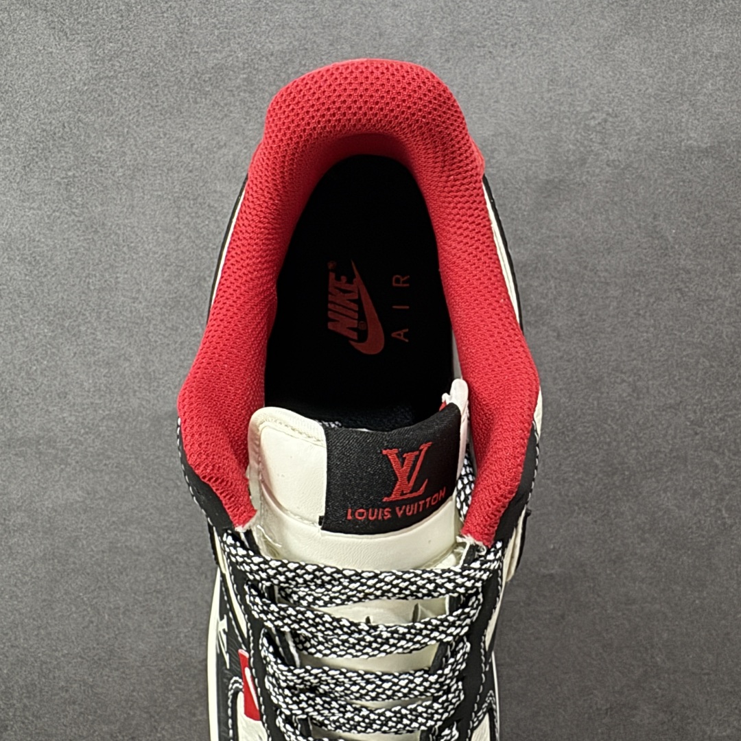 图片[7]-【定制版】NIke Air Force 1 \’07 Low “LV联名——双拼黑红”空军一号 低帮 运动鞋 休闲鞋 折边针车 工艺难度大 原楦头原纸板 原装鞋盒 定制五金配件 内置全掌气垫 原厂鞋底 货号：CS5288-022 尺码：36 36.5 37.5 38 38.5 39 40 40.5 41 42 42.5 43 44 44.5 45 编码：HXS320330-选品中心